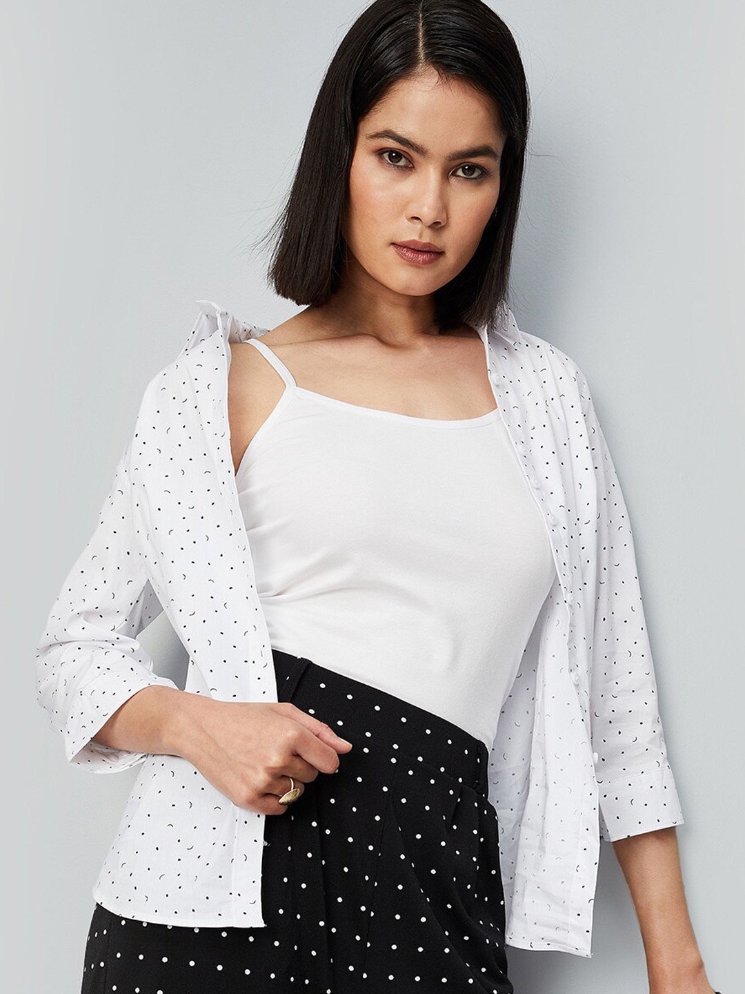 

max Sleeveless Shoulder Straped Camisole, White