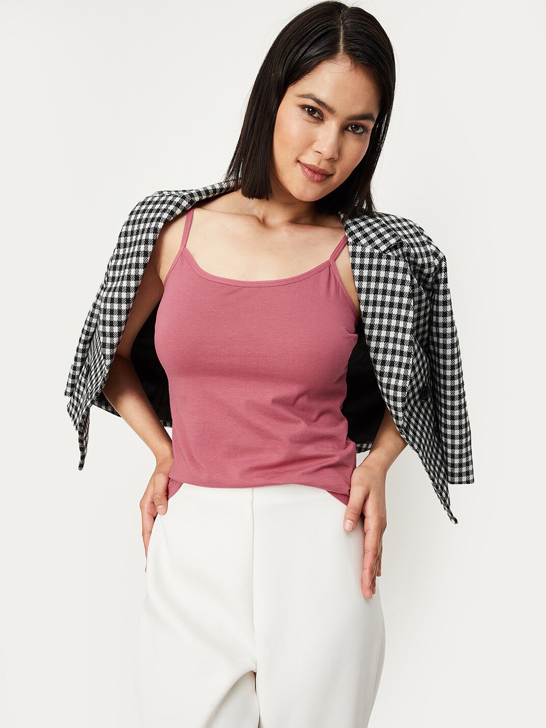 

max Sleeveless Non Padded Camisoles, Pink