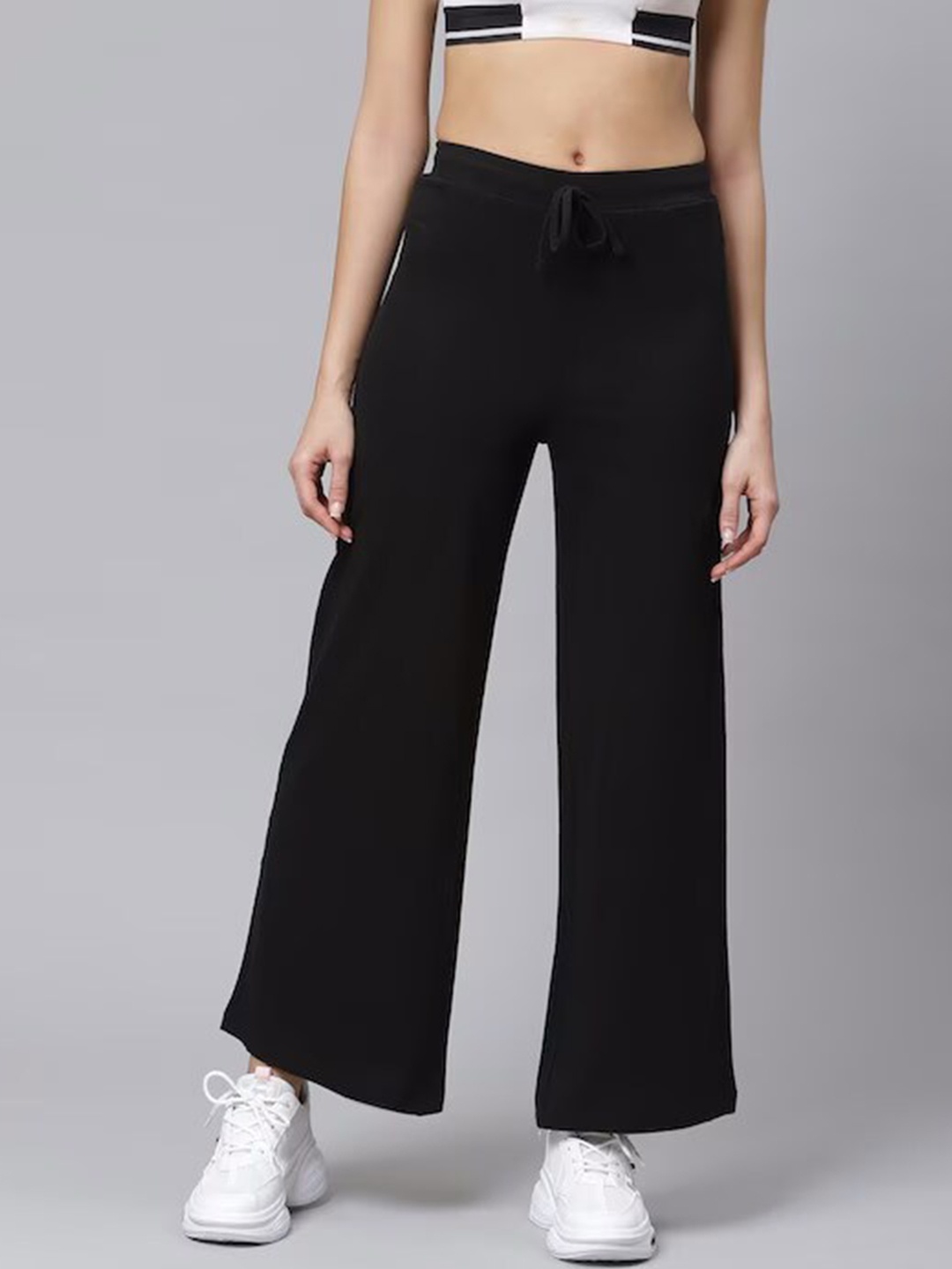 

COLOR CAPITAL Women Relaxed-Fit Wide Leg Track Pants, Black