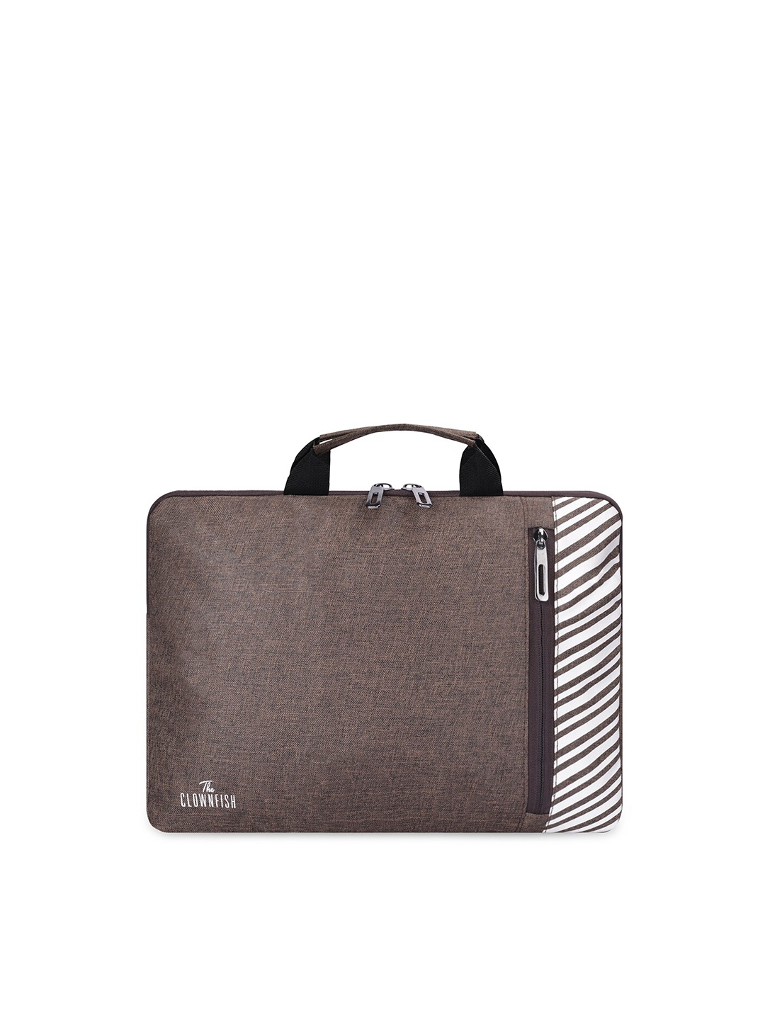 

THE CLOWNFISH Solid Laptop Sleeve, Brown