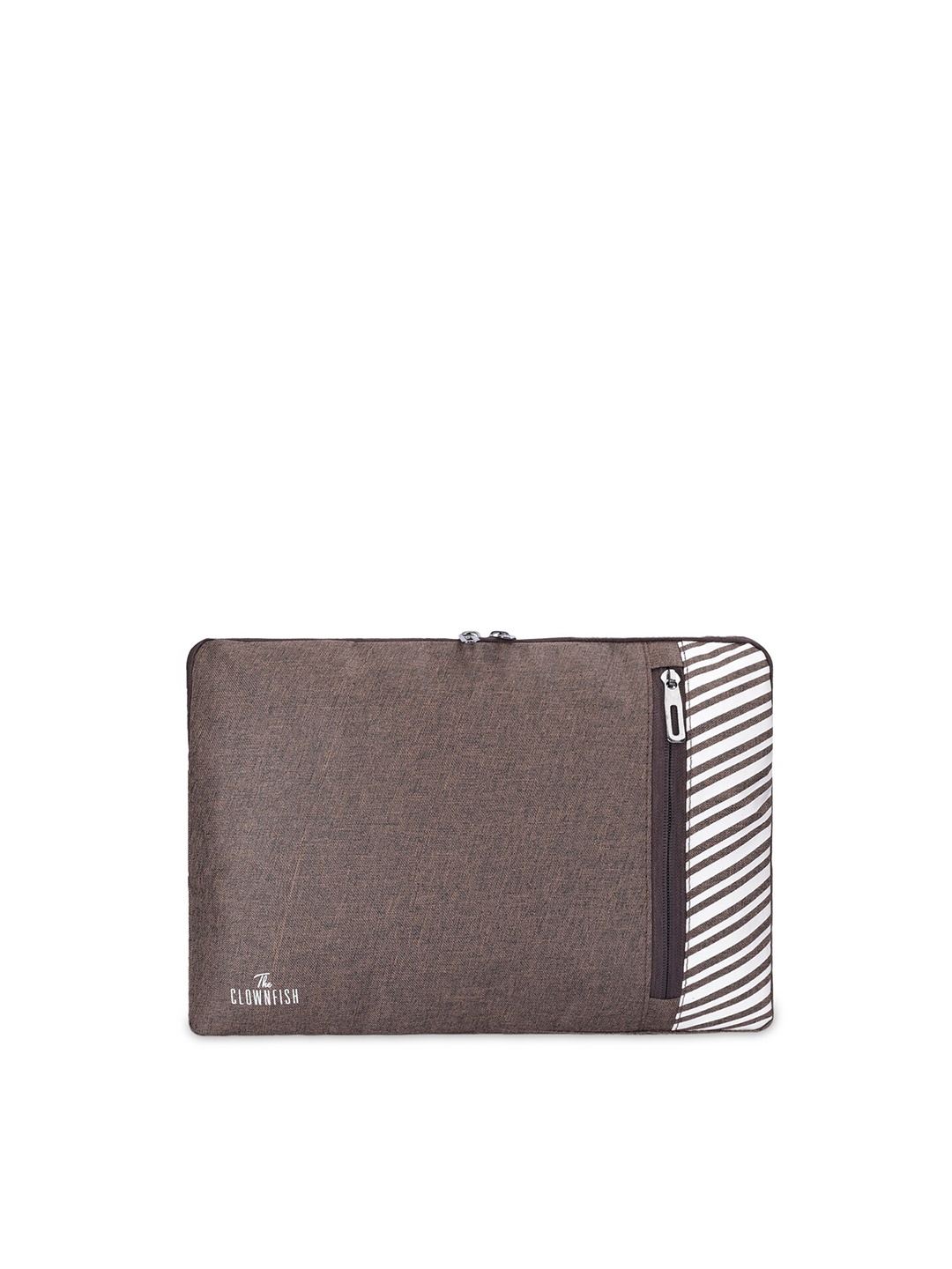 

THE CLOWNFISH Algo Solid Comfort Padded Laptop Sleeve, Brown