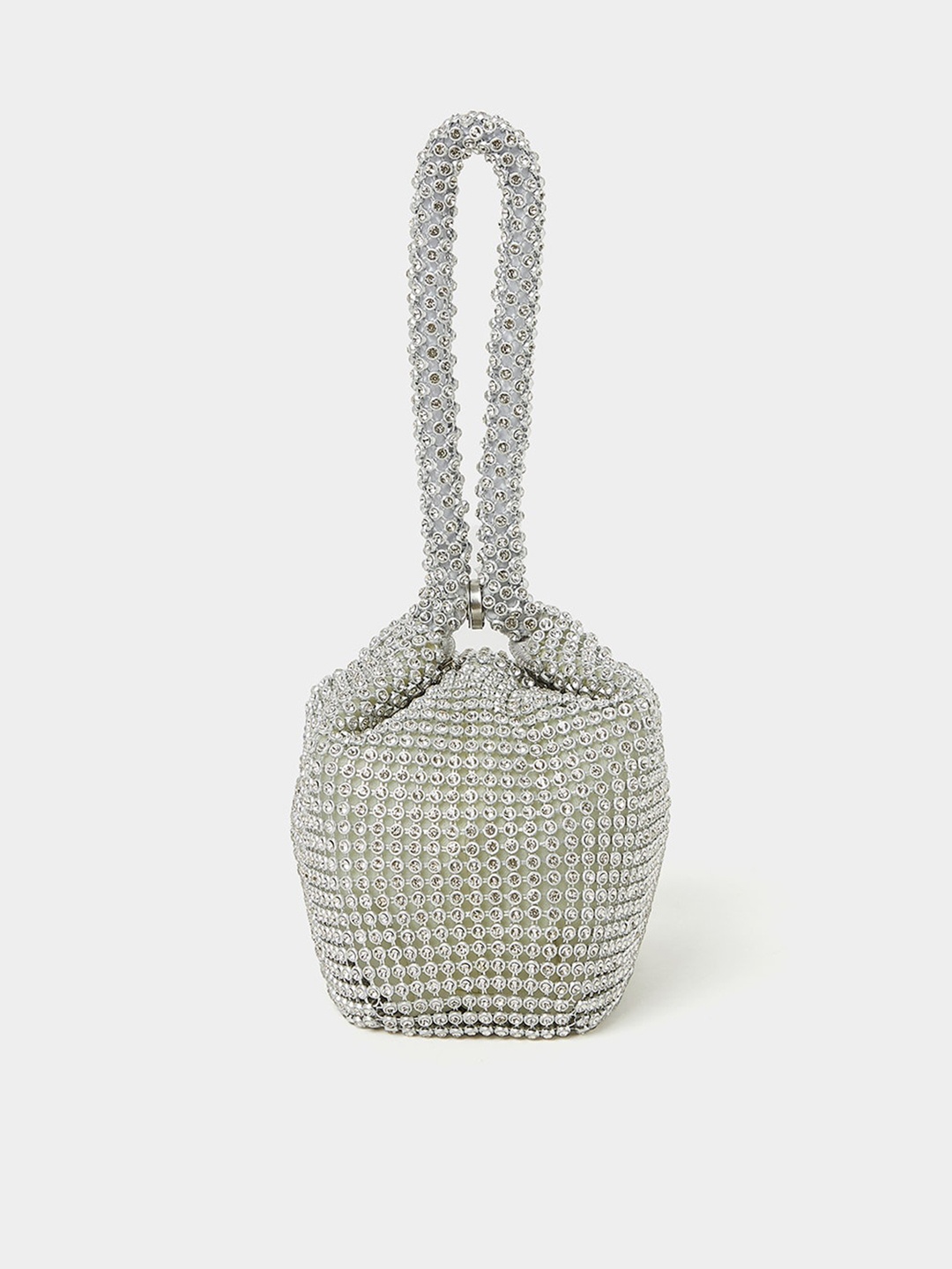 

Styli Embellished Party Potli Clutch, Silver