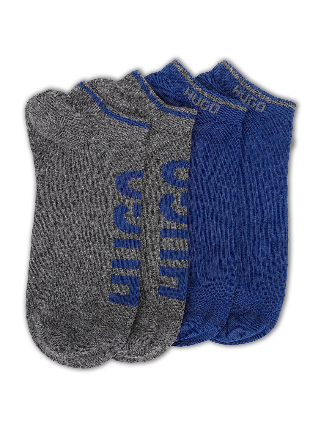 

HUGO Men Pack Of 2 Cotton Ankle-Length Socks, Blue
