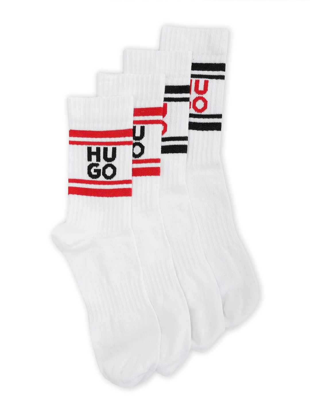 

HUGO Men Pack Of 2 Printed Calf-Length Socks, White