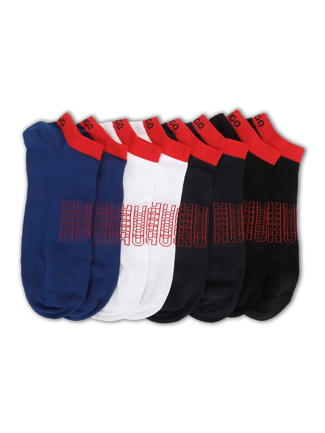 

HUGO Men Pack Of 4 Assorted Cotton Ankle-Length Socks