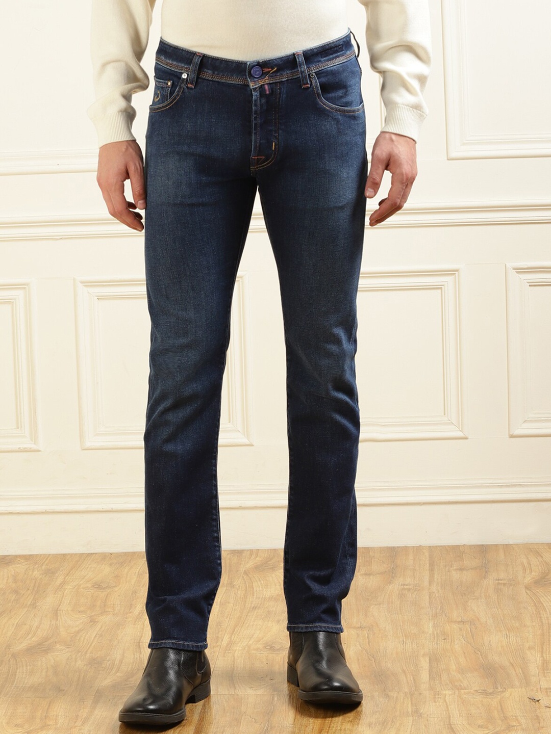 

Jacob Cohen Men Mid-Rise Light Faded Jeans, Blue