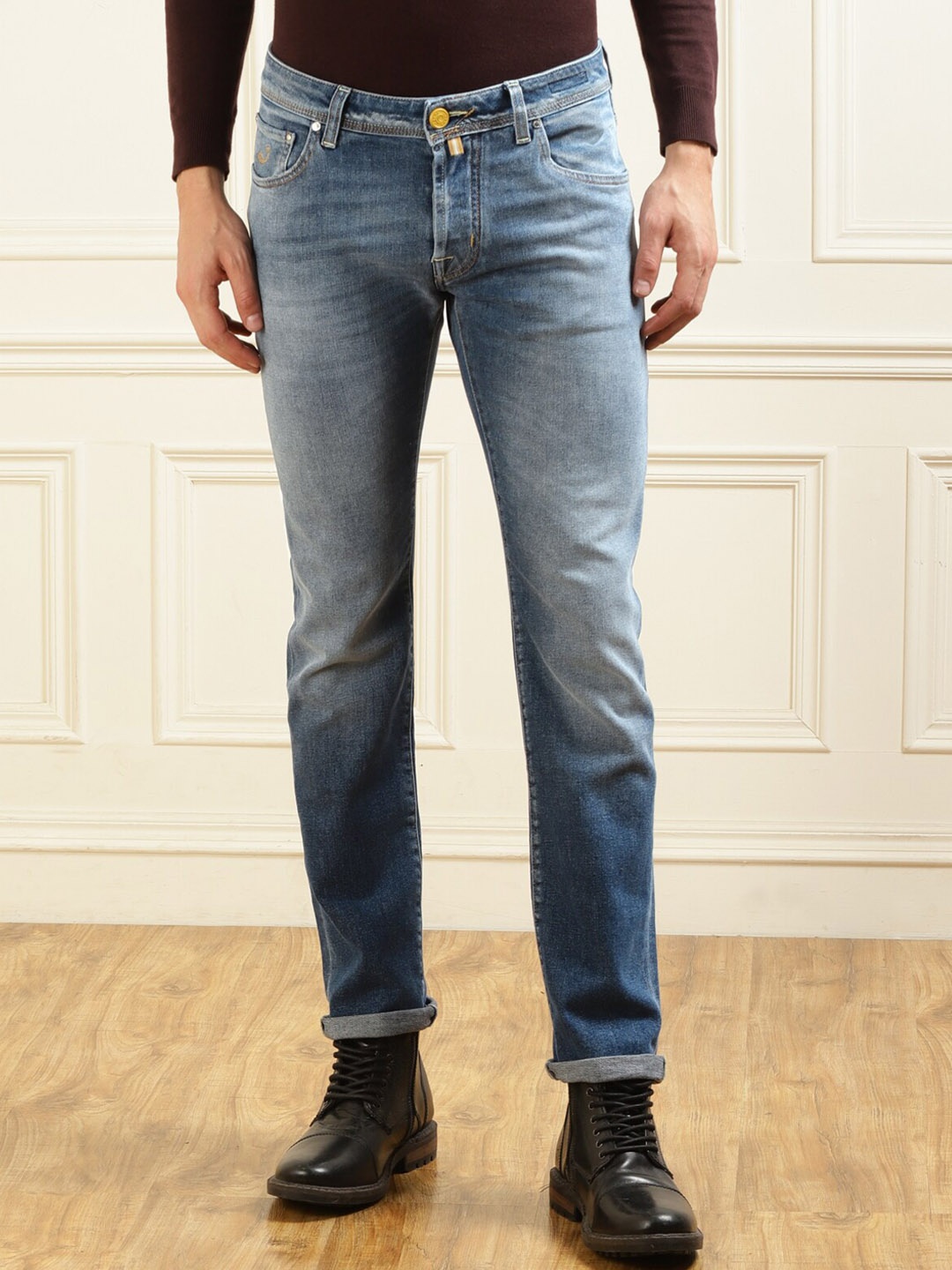 

Jacob Cohen Men Mid-Rise Heavy Fade Jeans, Blue