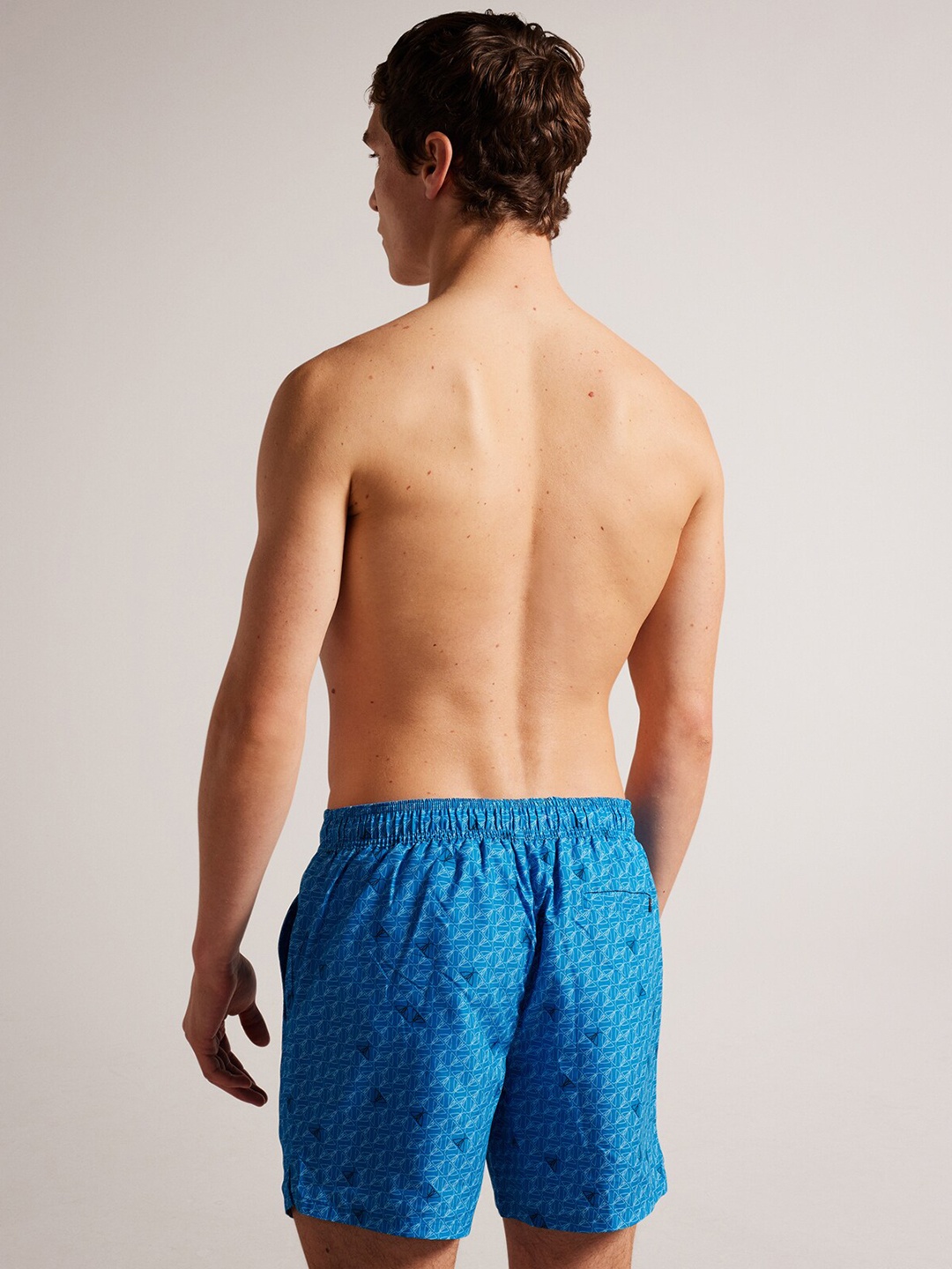 

Ted Baker Men Printed Mid-Rise Regular Fit Shorts, Blue
