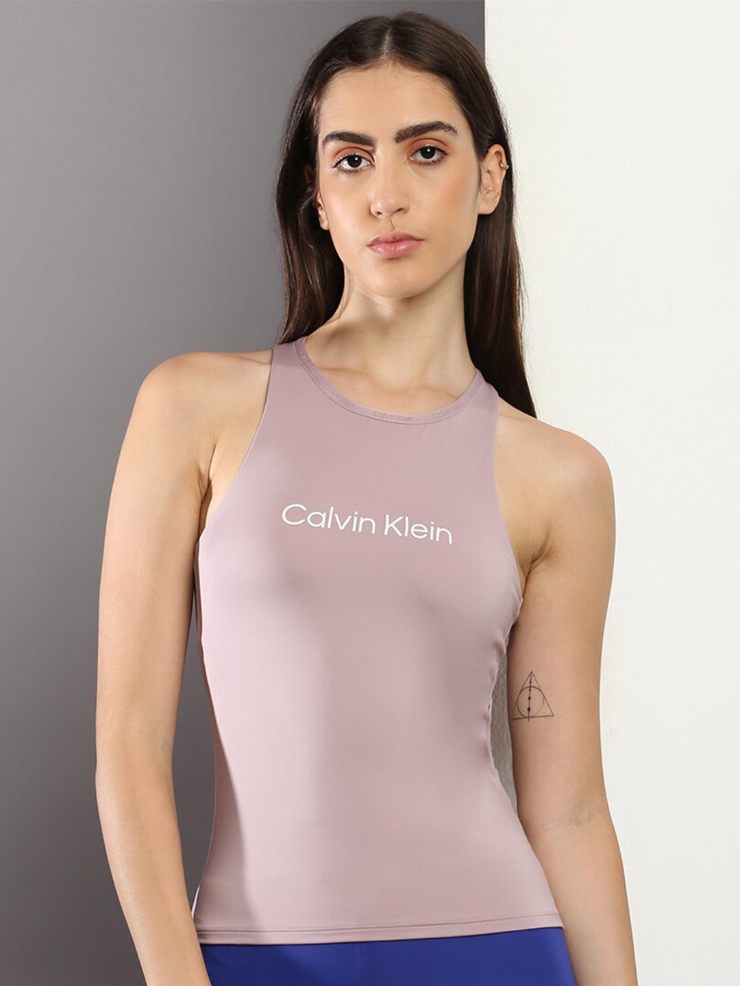 

Calvin Klein Jeans Typography Printed Tank Top, Pink
