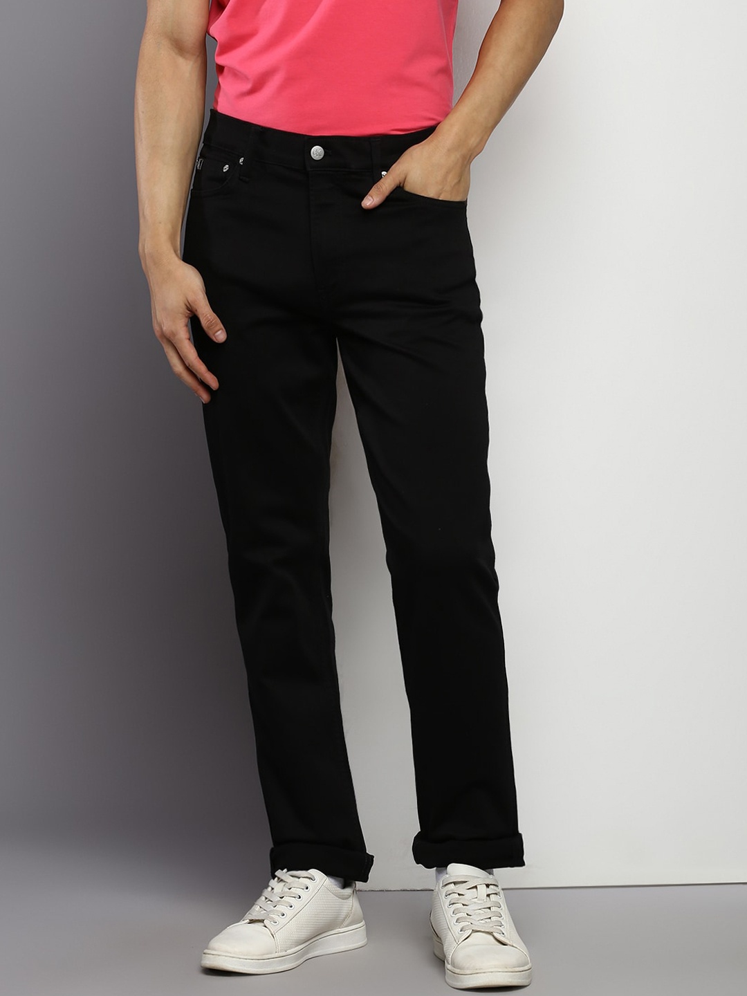 

Calvin Klein Jeans Men Mid-Rise Slim Fit Jeans, Black