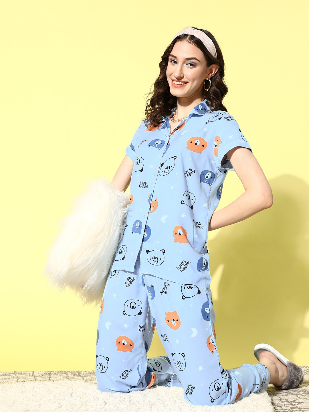 

Sweet Dreams Women Blue Printed Night suit 2848AWCO
