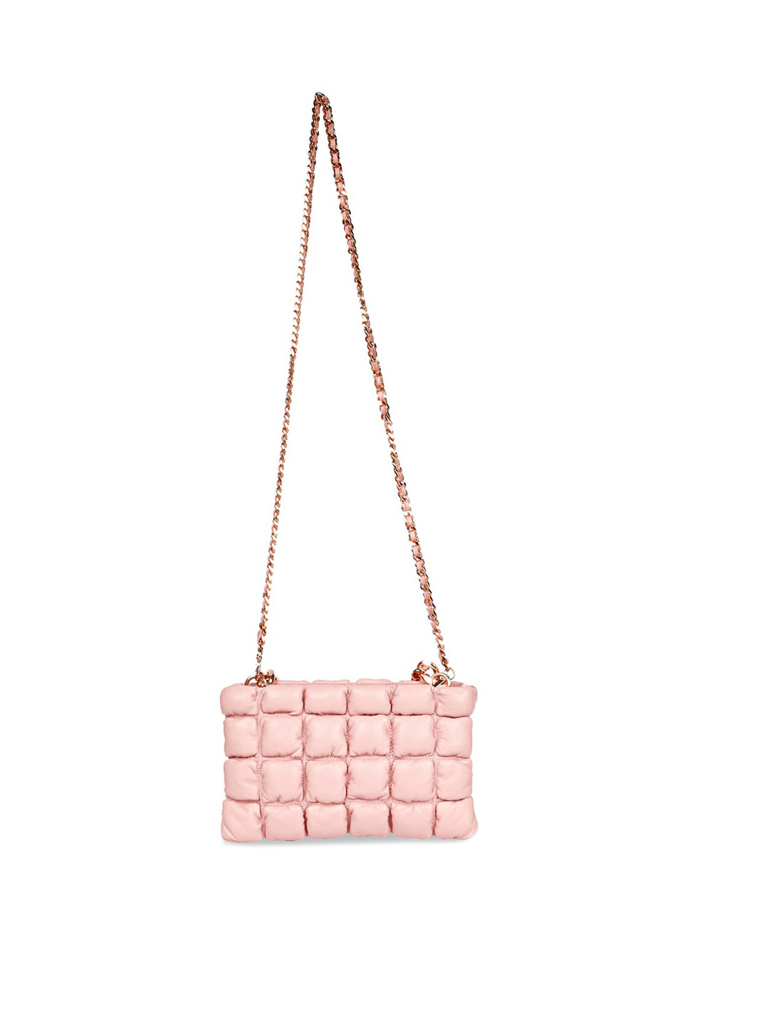 

Saint G Textured Leather Structured Sling Bag, Peach