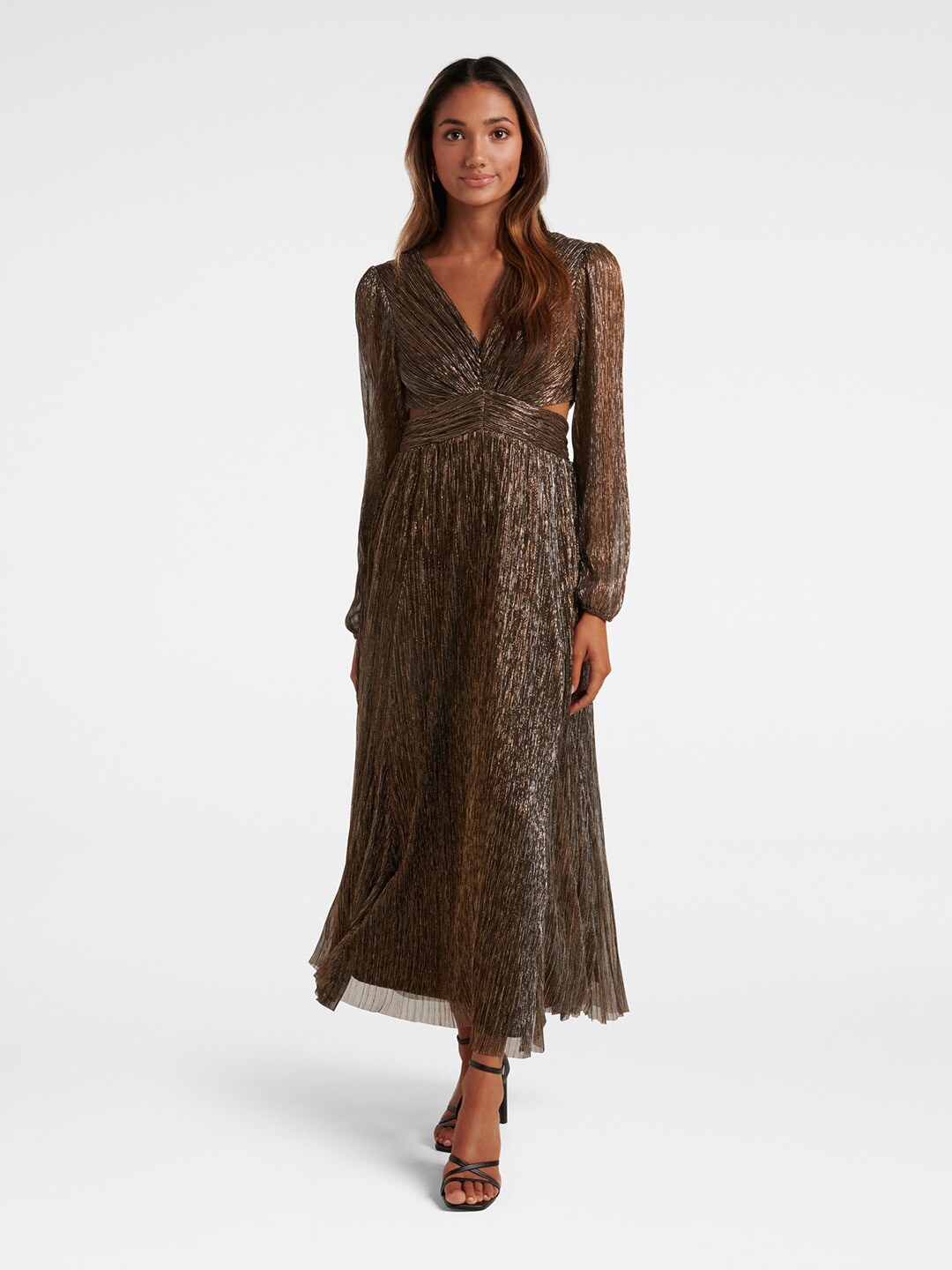 

Forever New V Neck Maxi Dress, Bronze