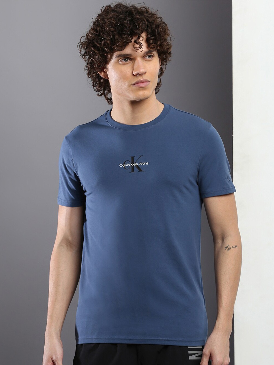 

Calvin Klein Jeans Typography Slim Fit T-shirt, Blue