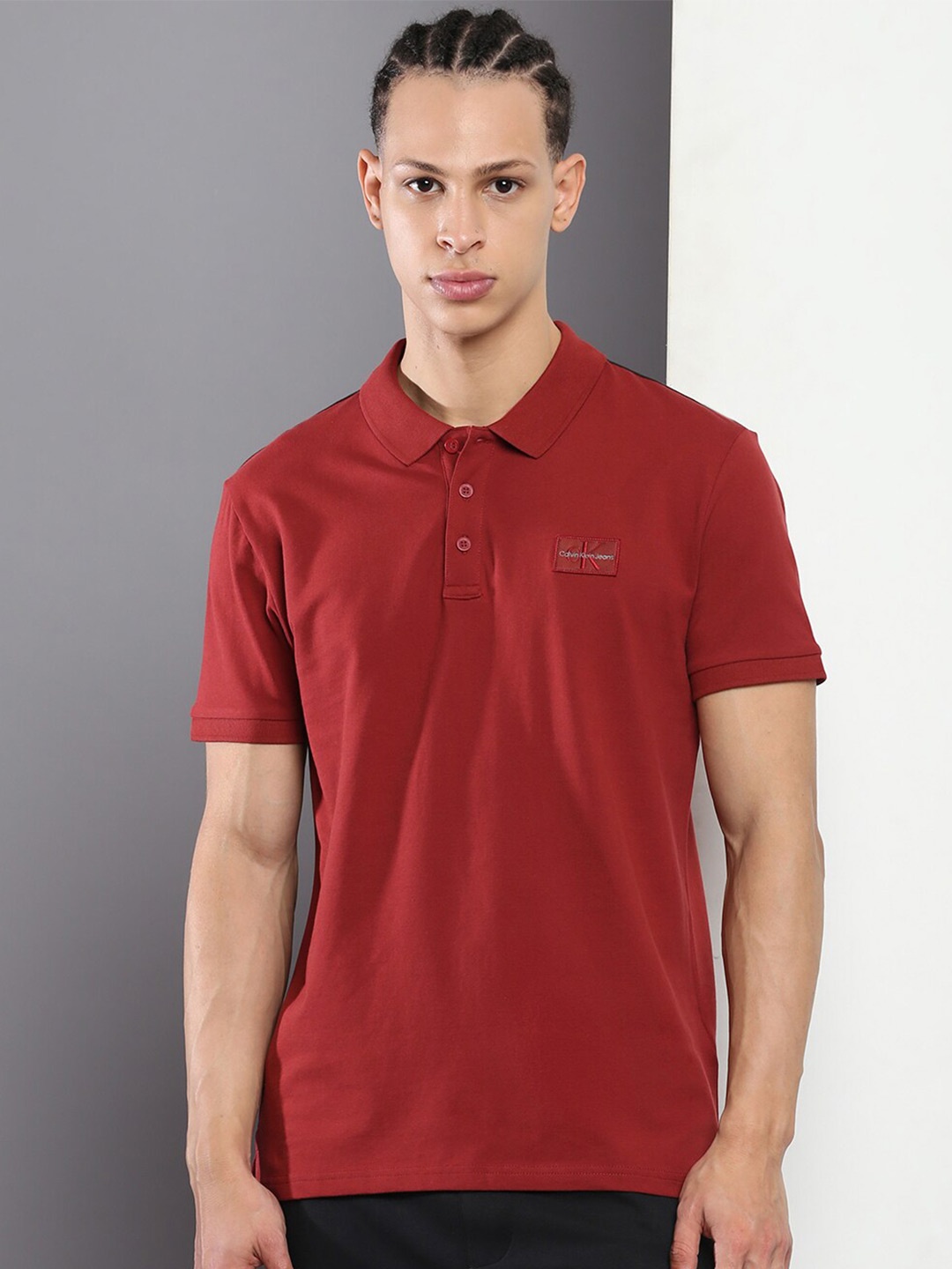 

Calvin Klein Jeans Polo Collar Slim Fit T-shirt, Maroon