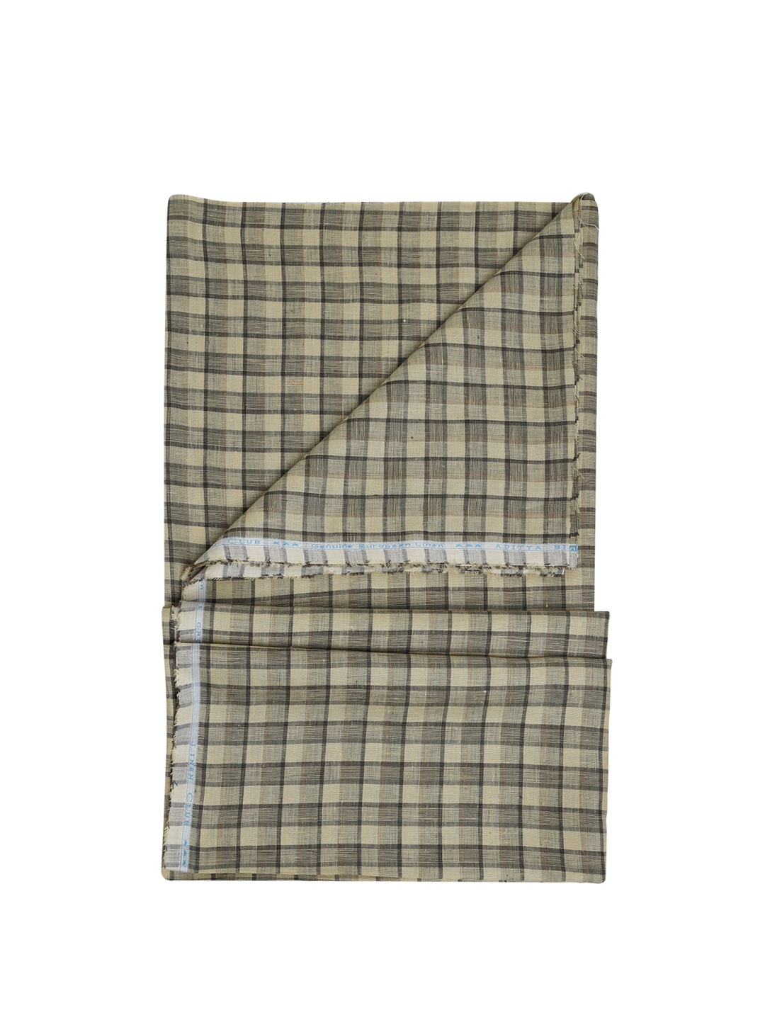 

Linen Club Men Checked Linen Shirt Clothing Fabric, Yellow