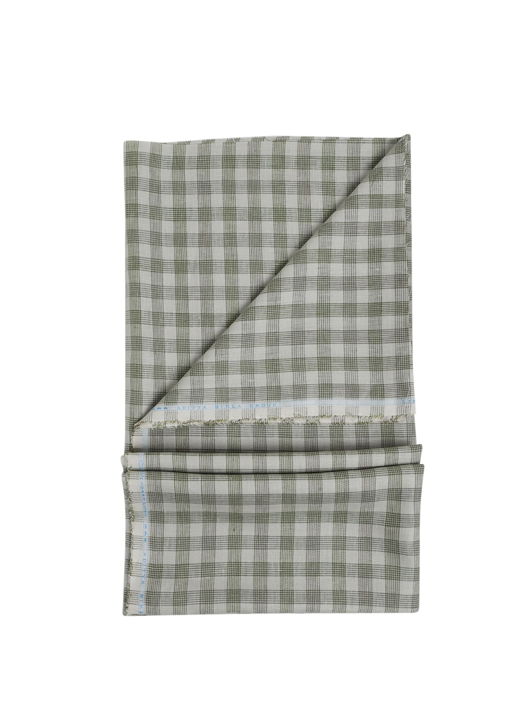 

Linen Club Men Checked Shirt Clothing Fabric, Green