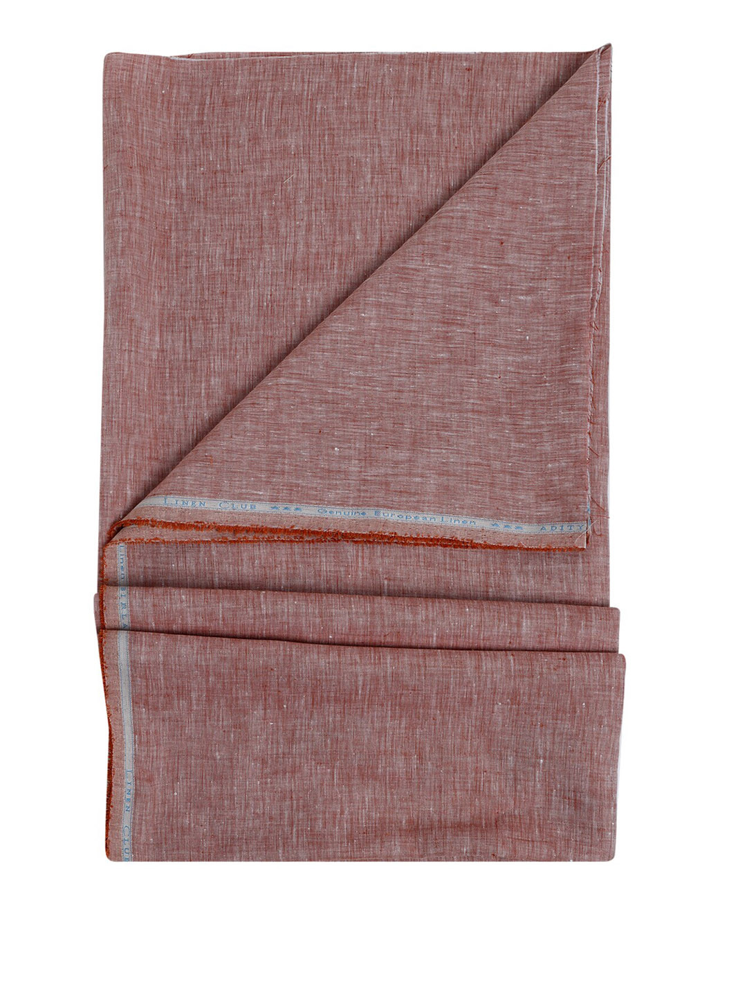 

Linen Club Men Pure Linen Shirt Clothing Fabric, Red