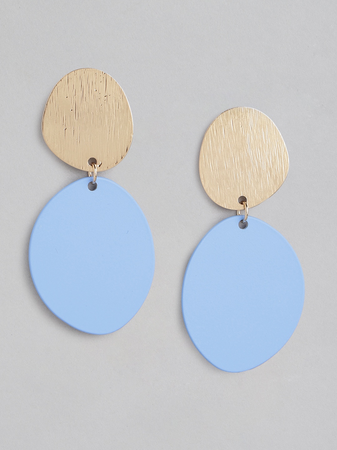 

Forever Gold-Plated Circular Drop Earrings, Blue