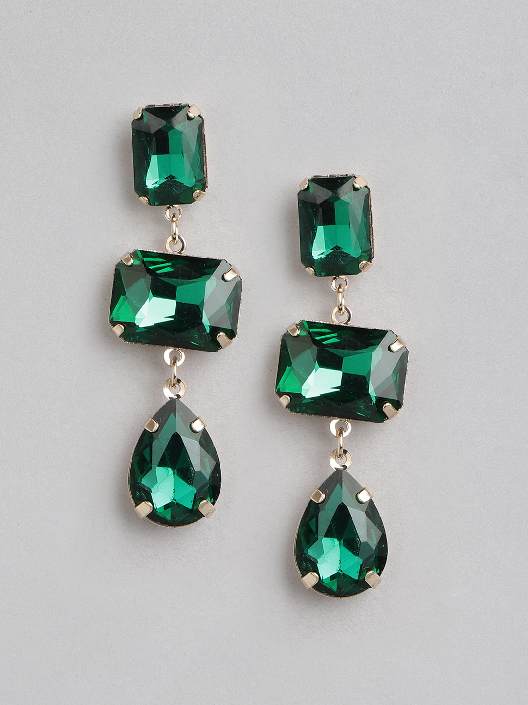 

Forever New Classic Evangeline Stone Drop Earrings, Green