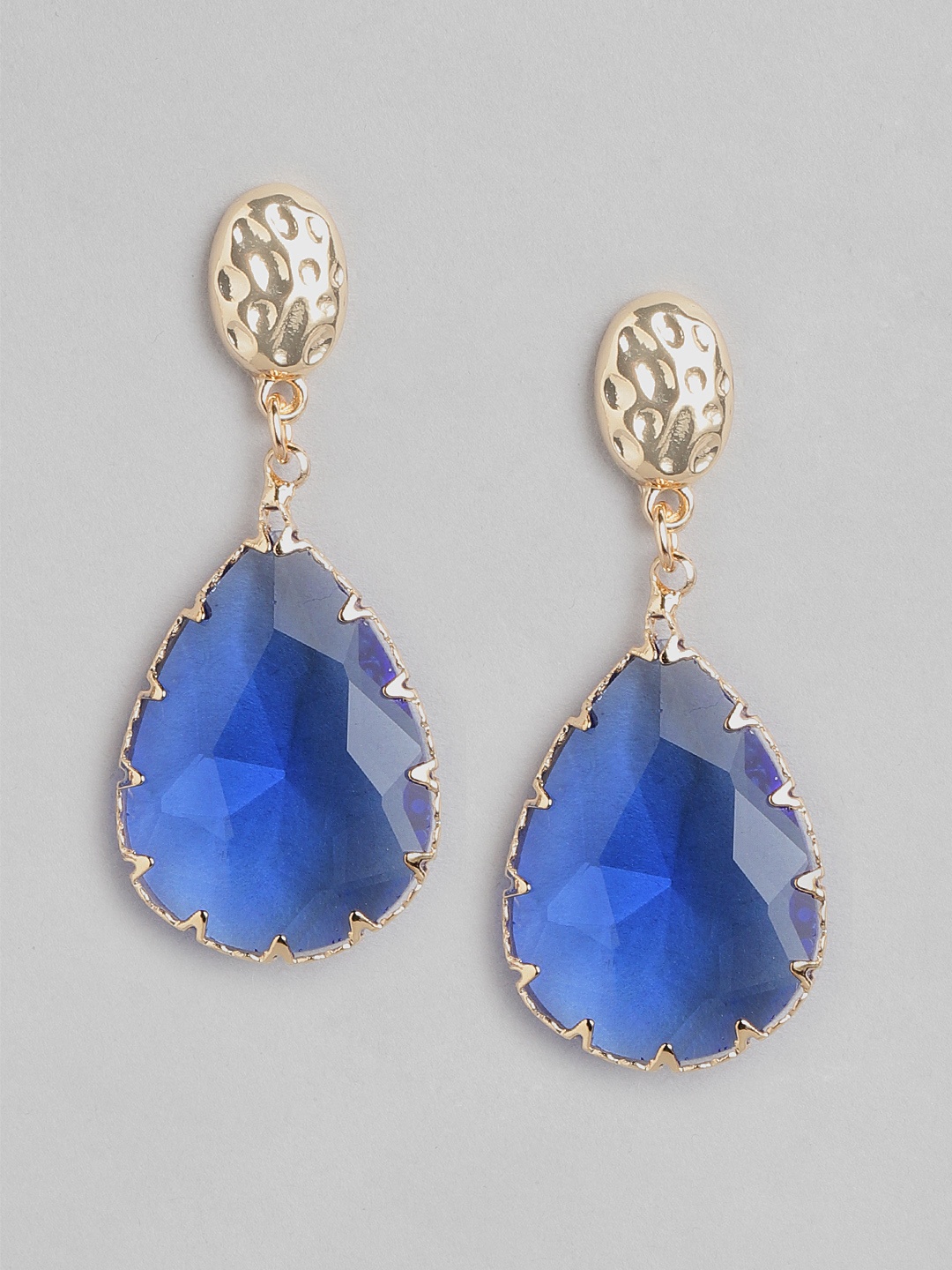 

Forever New Teardrop Shaped Crystal Drop Earrings, Blue