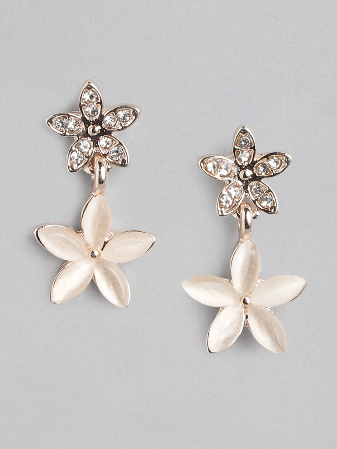 

Forever New Floral Crystal Drop Earrings, White