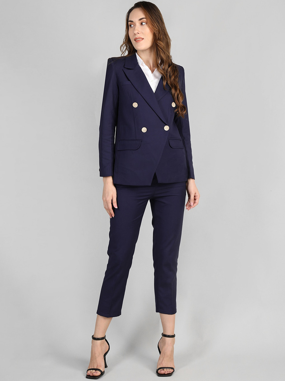 

Dlanxa Women Single-Breasted Formal Suit, Navy blue