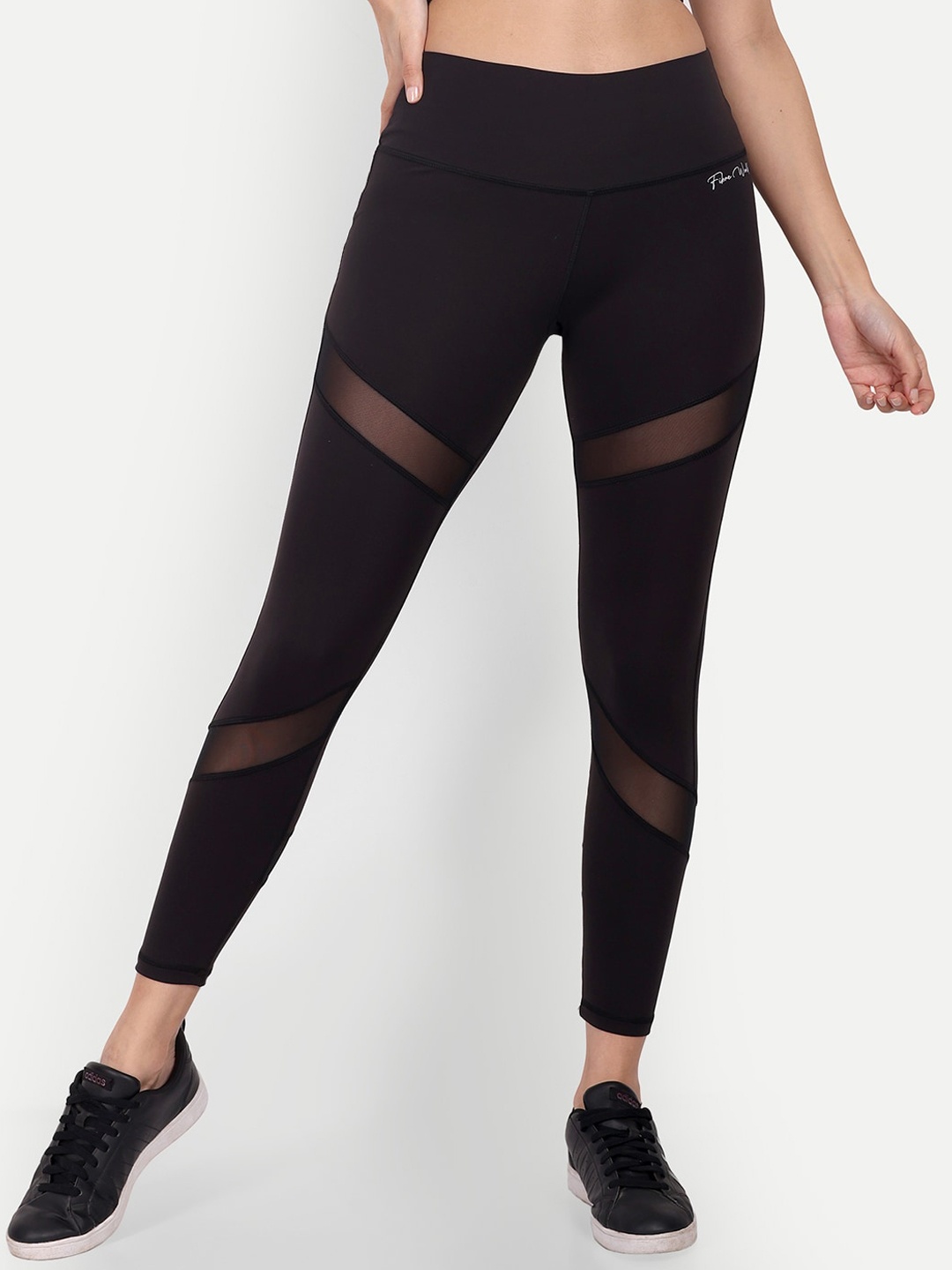 

Fibre World Women High-Waist Anti scratching Dri-Fit Sports Tights, Black