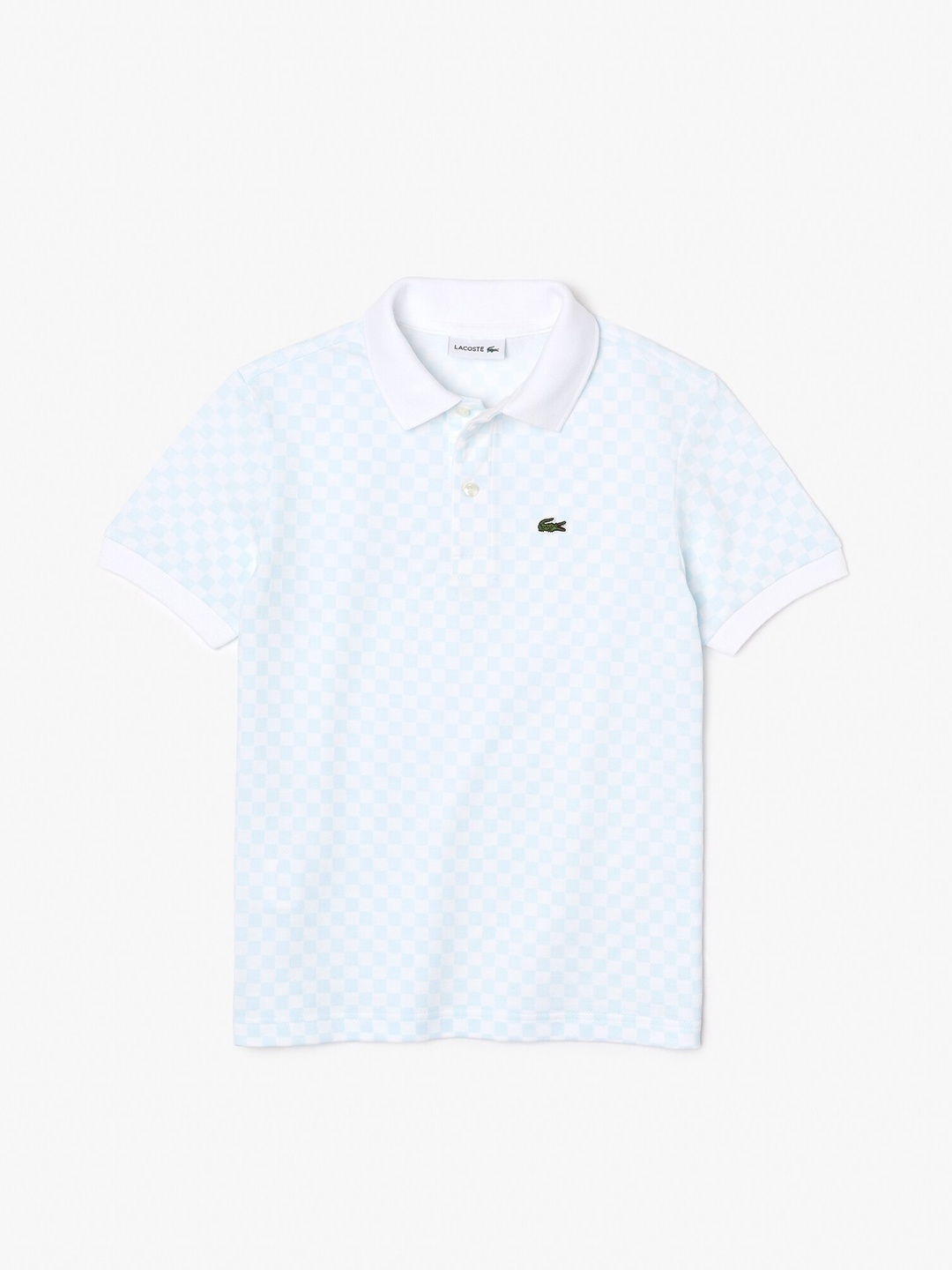 

Lacoste Boys Printed Polo Collar Cotton T-shirt, Blue