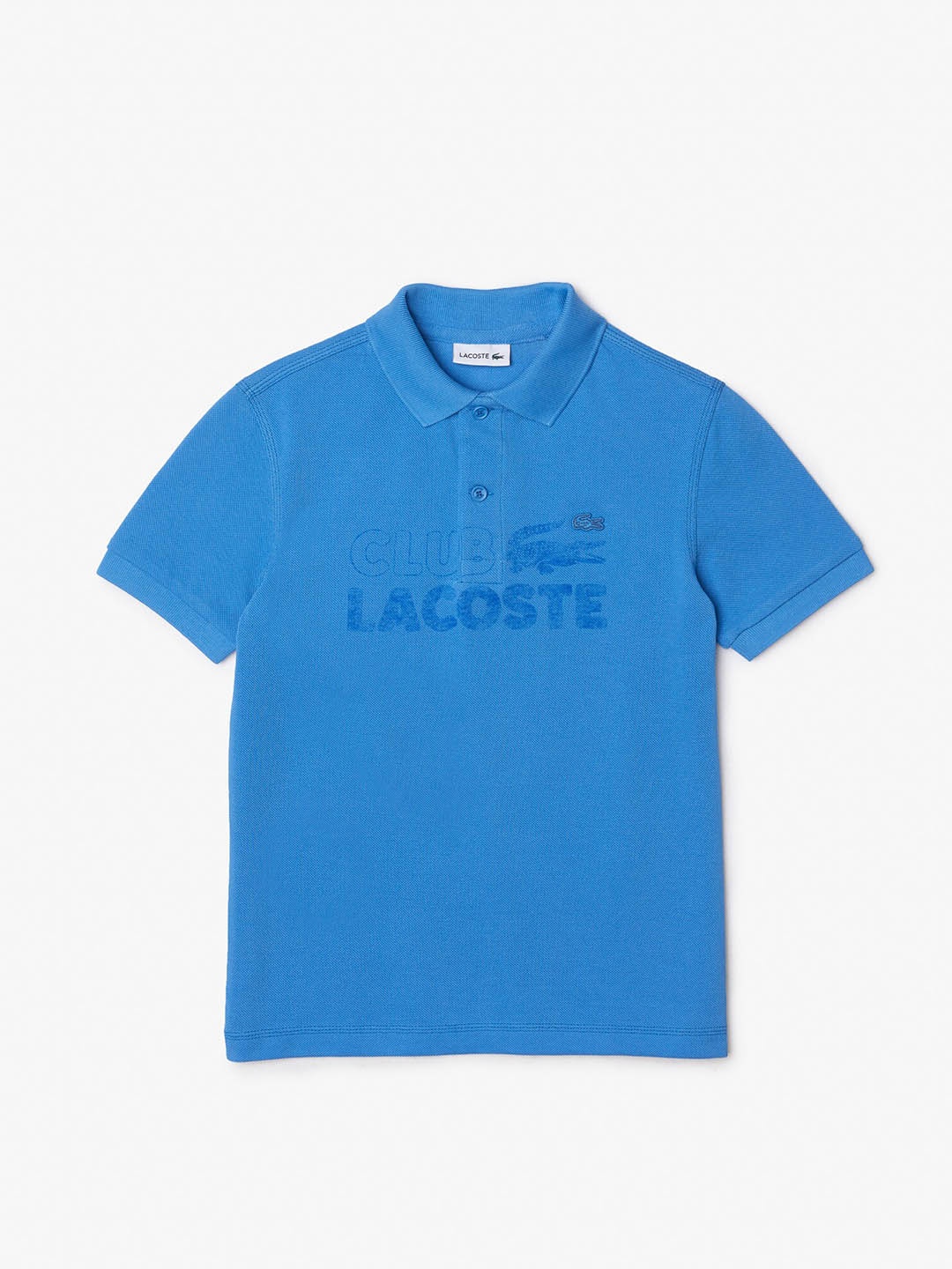 

Lacoste Boys Typography Printed Polo Collar Pure Cotton T-shirt, Blue