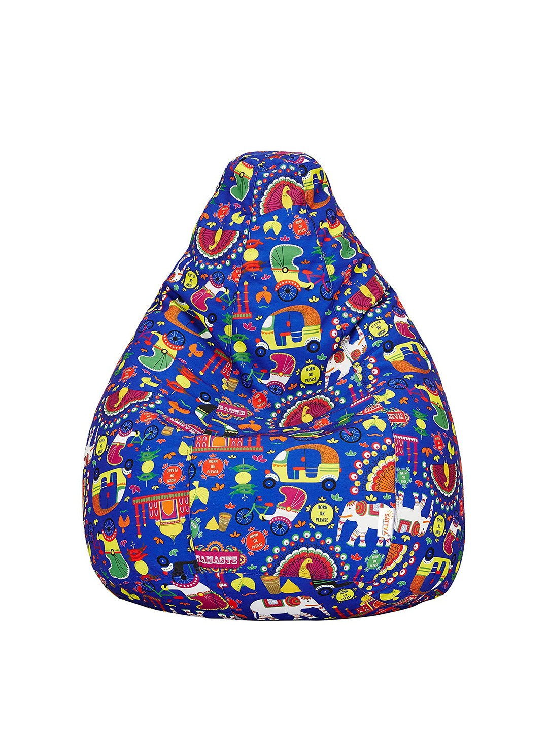 

Sattva Classic Blue & Red Printed Bean Bag Cover