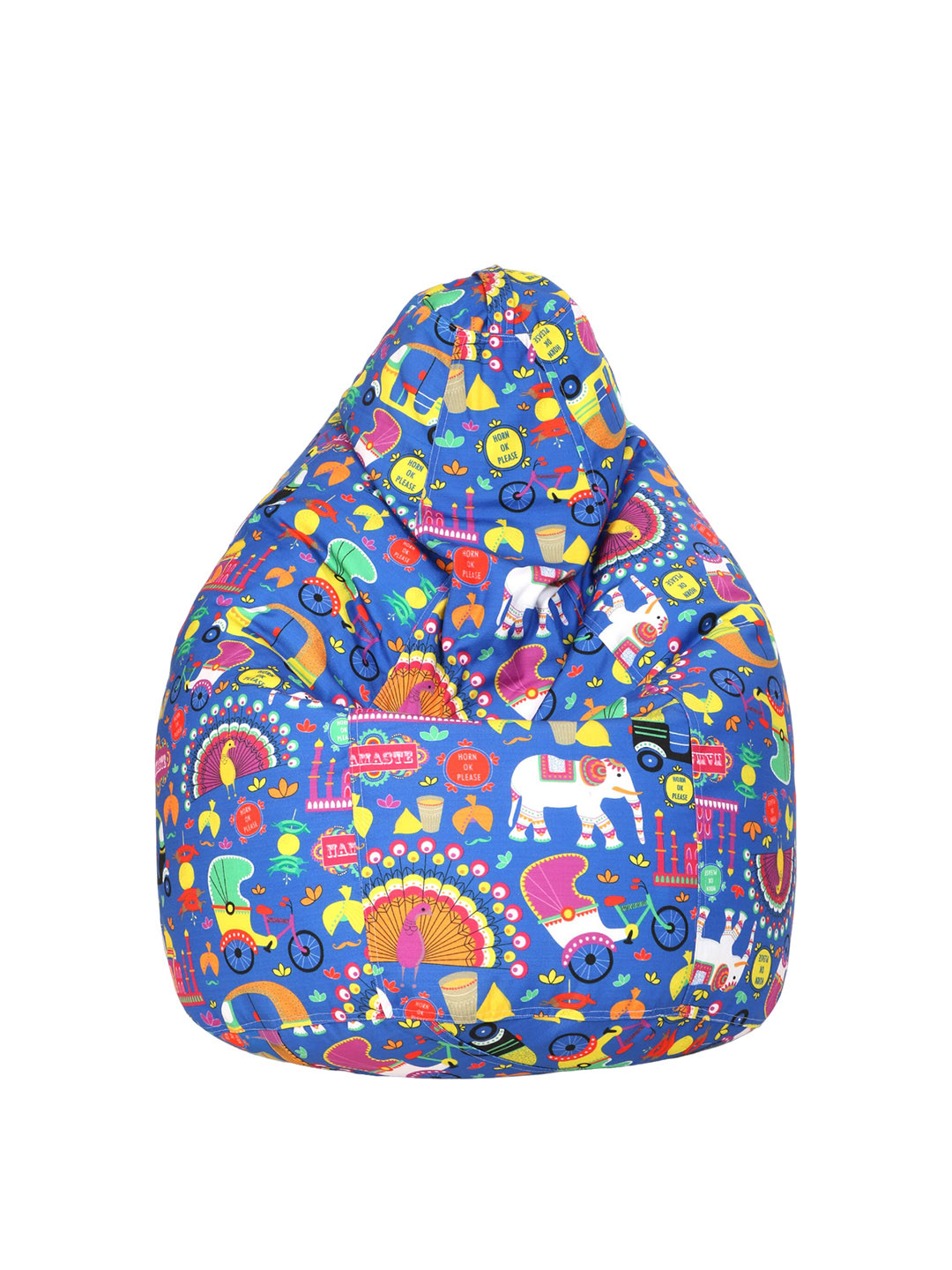 

Sattva Classic Blue & Pink Printed Bean Bag Cover