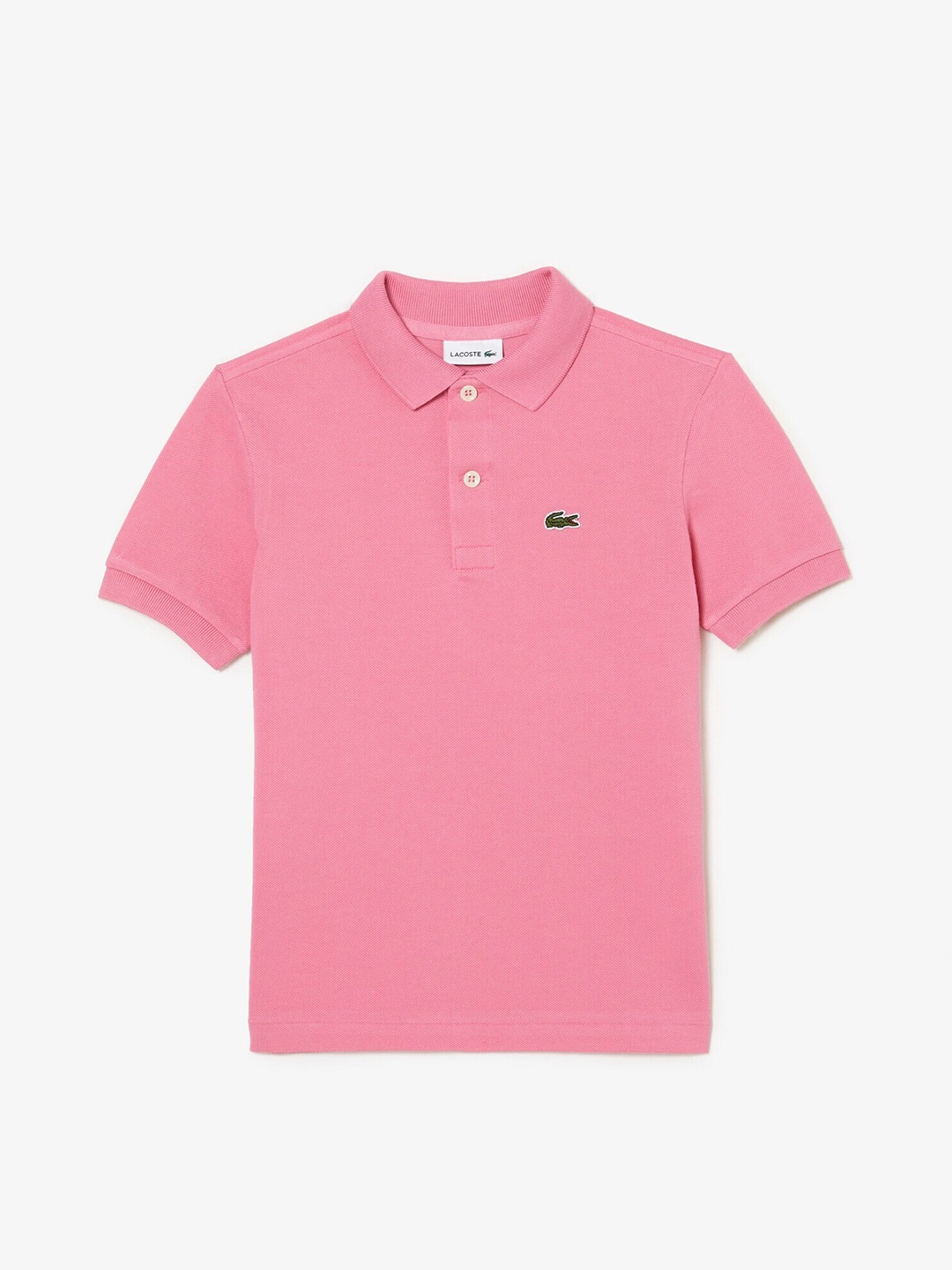 

Lacoste Boys Regular Fit Pure Cotton Polo Collar T-shirt, Pink