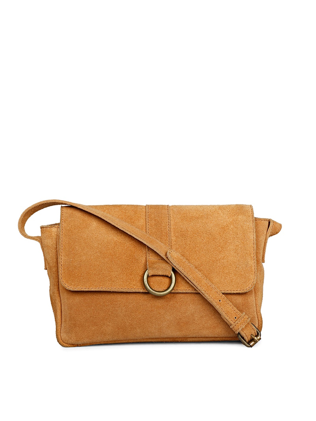 

Saint G Textured Leather Structured Sling Bag, Tan