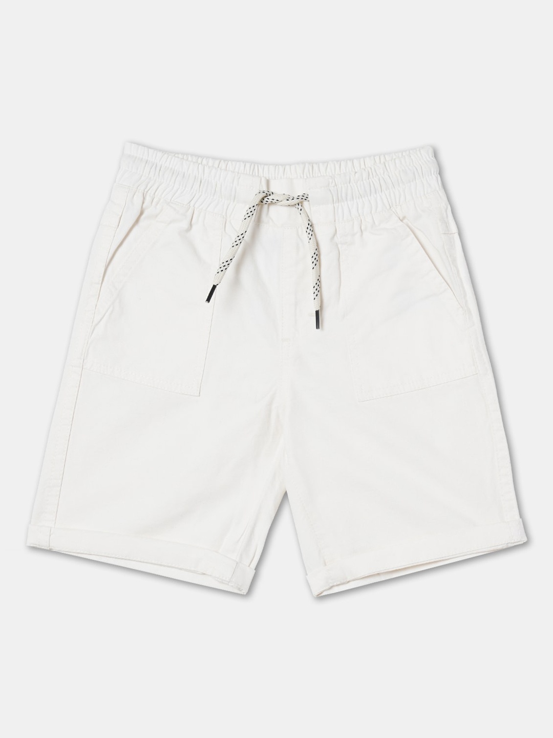 

R&B Boys Cotton Mid-Rise Regular Fit Shorts, White