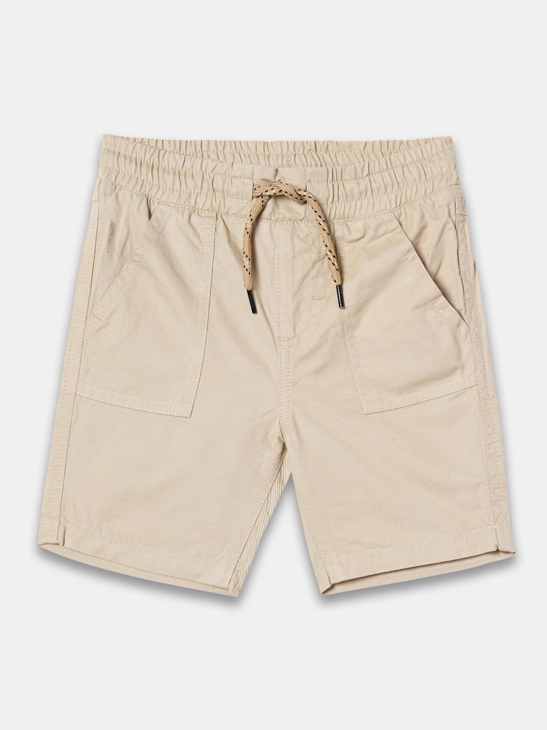 

R&B Boys Mid-Waist Regular Shorts, Beige