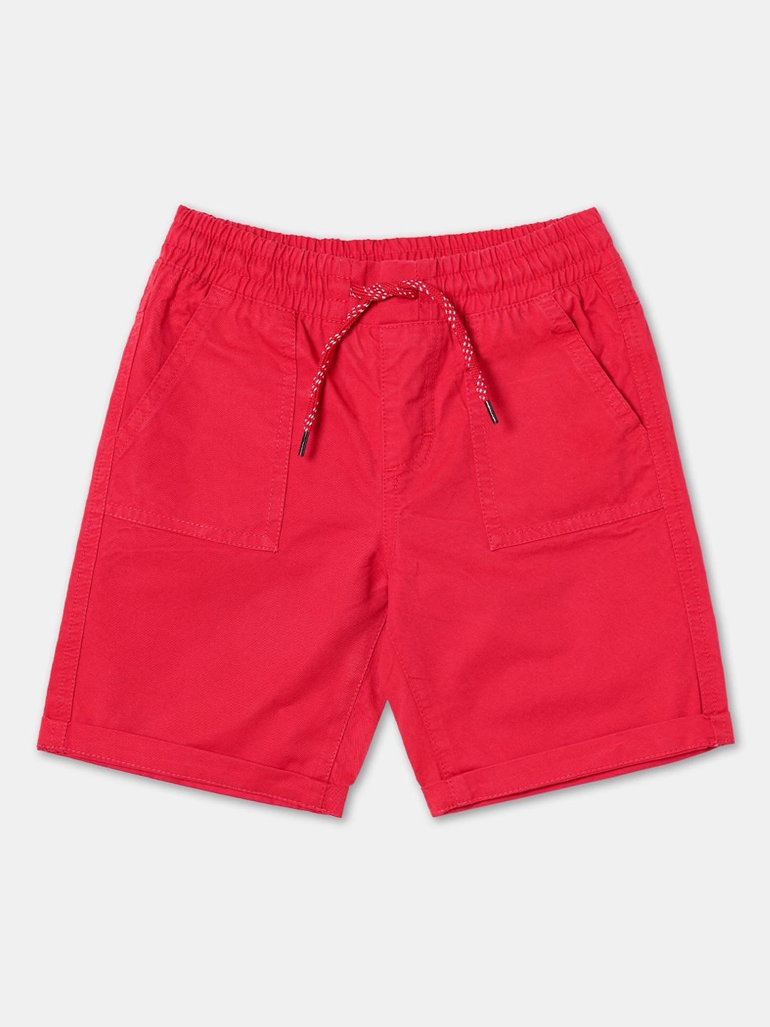 

R&B Boys Mid-Waist Regular Shorts, Red