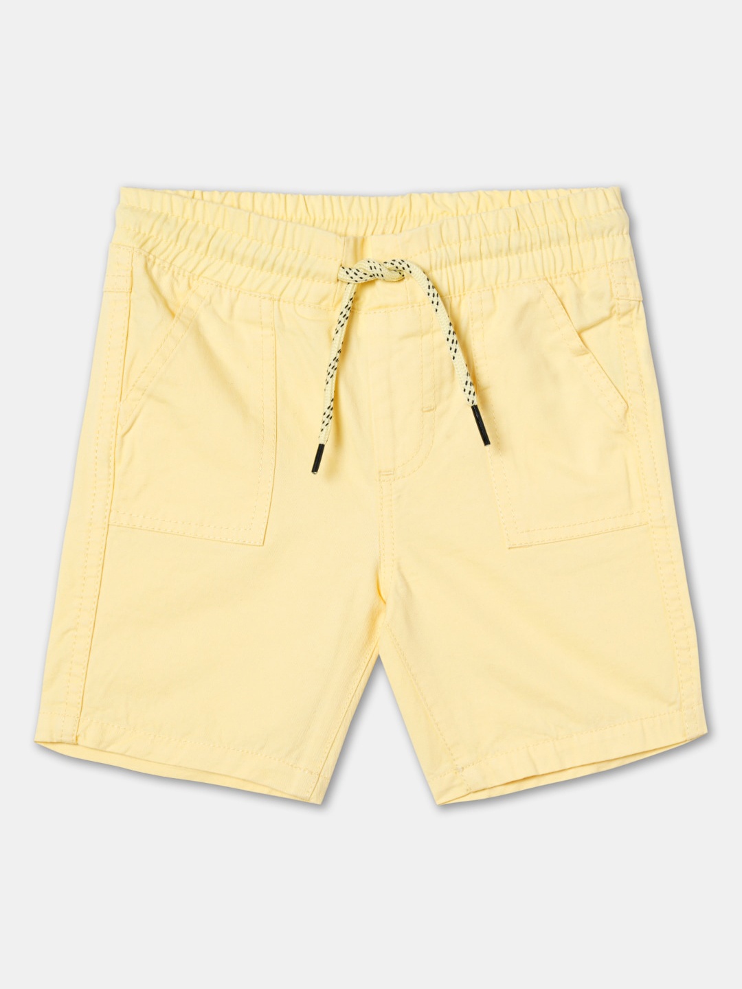 

R&B Boys Regular-Fit Cotton Shorts, Yellow