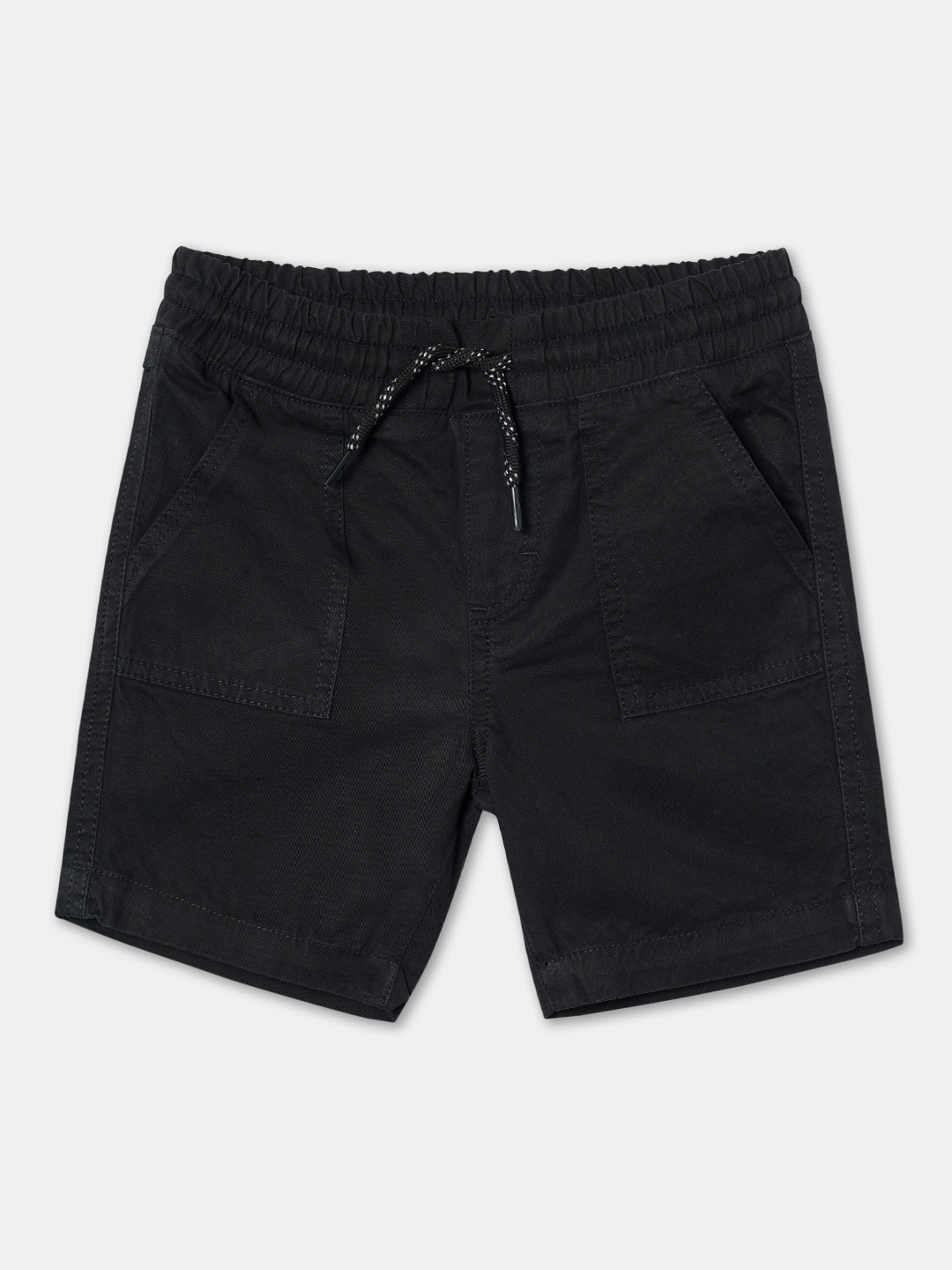 

R&B Boys Regular-Fit Cotton Shorts, Black