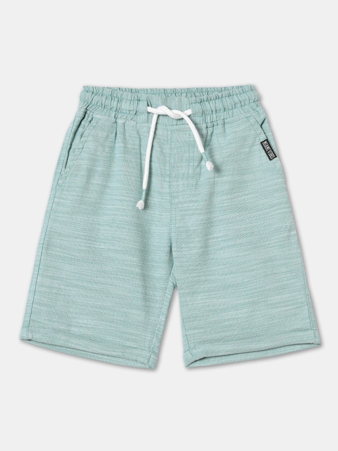 

R&B Boys Cotton Mid-Rise Regular Fit Shorts, Green