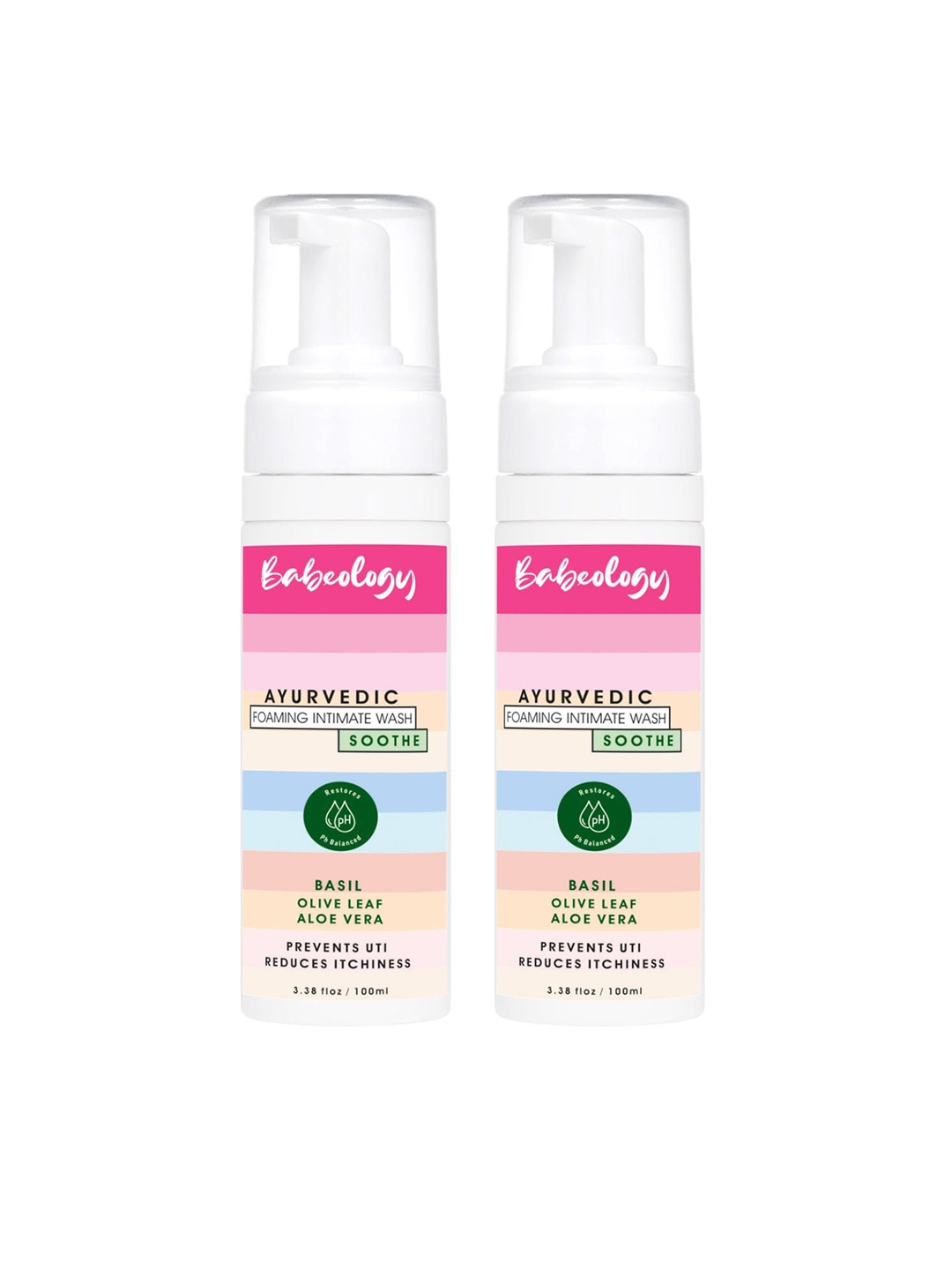 

BABEOLOGY Set of 2 Organic Foaming Intimate wash 100ml Each, White