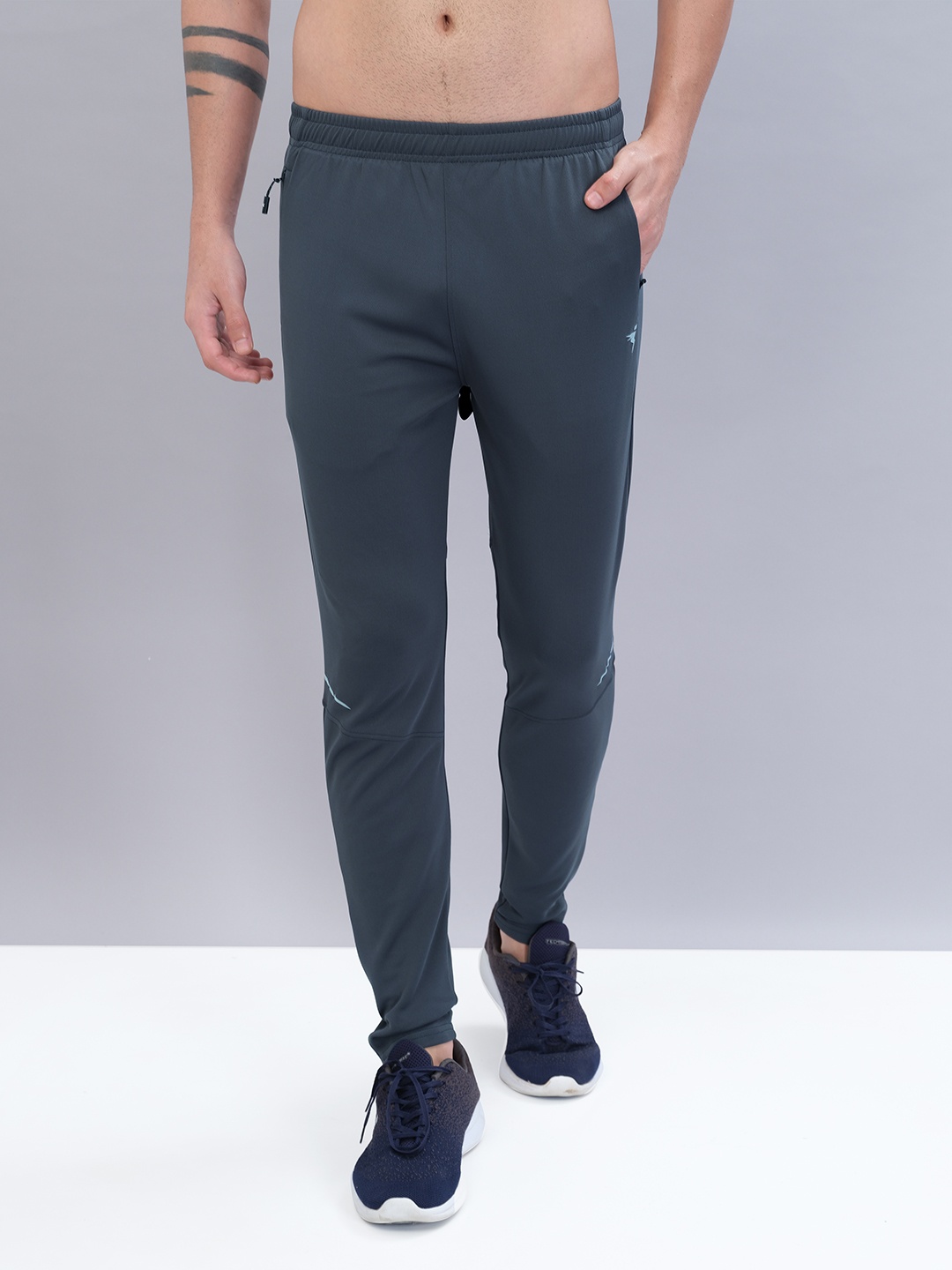 

Technosport Men Mid Rise Antibacterial Track Pants, Charcoal