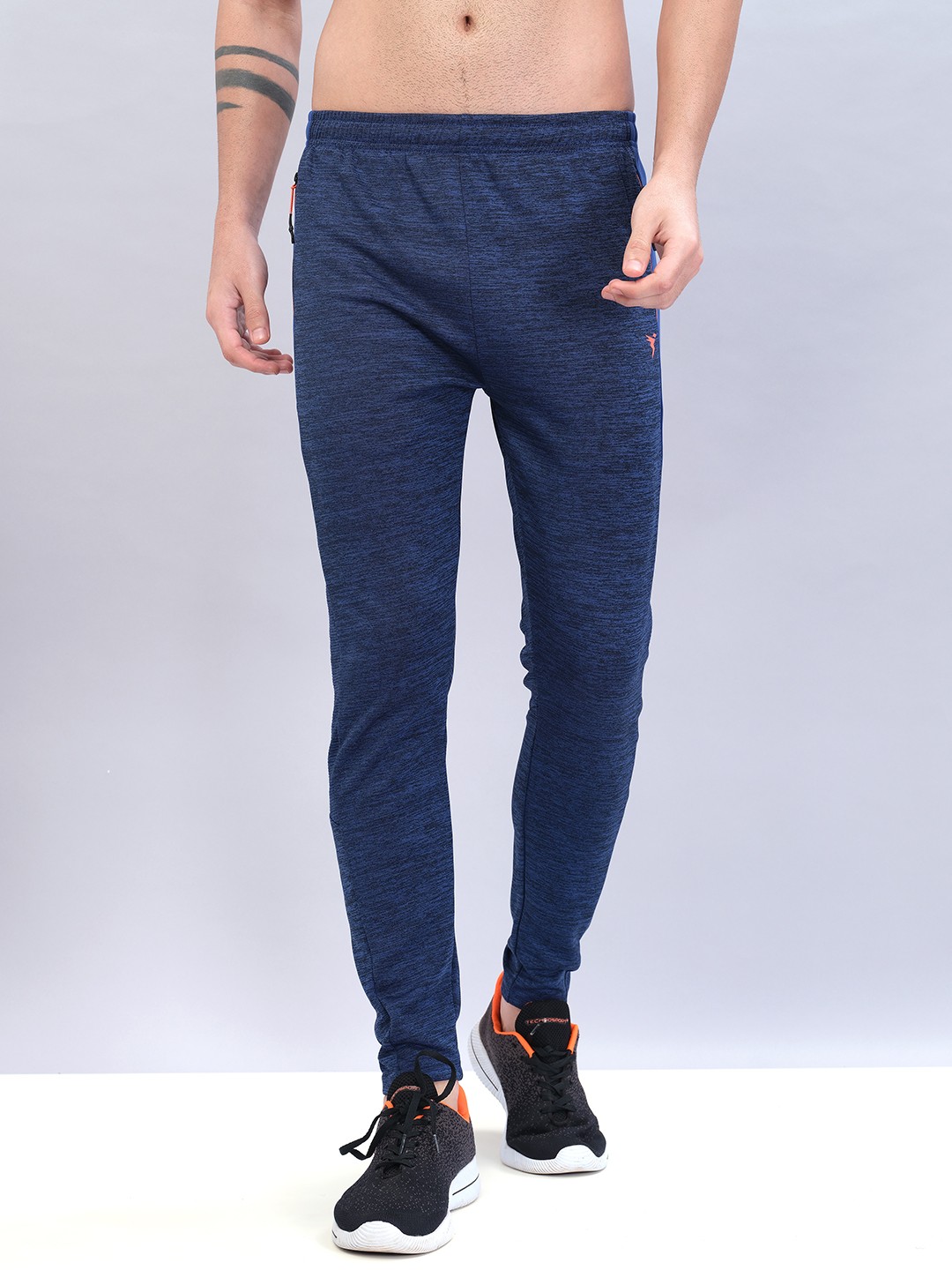 

Technosport Men Mid-Rise Antimicrobial Rapid Dry Joggers, Blue