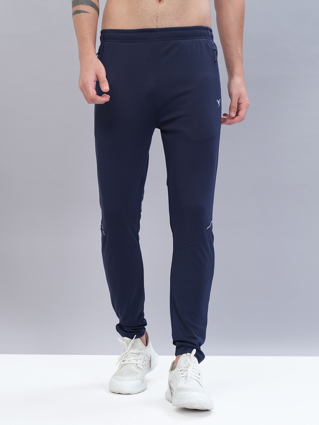 

Technosport Men Mid-Rise Antimicrobial Track Pants, Navy blue