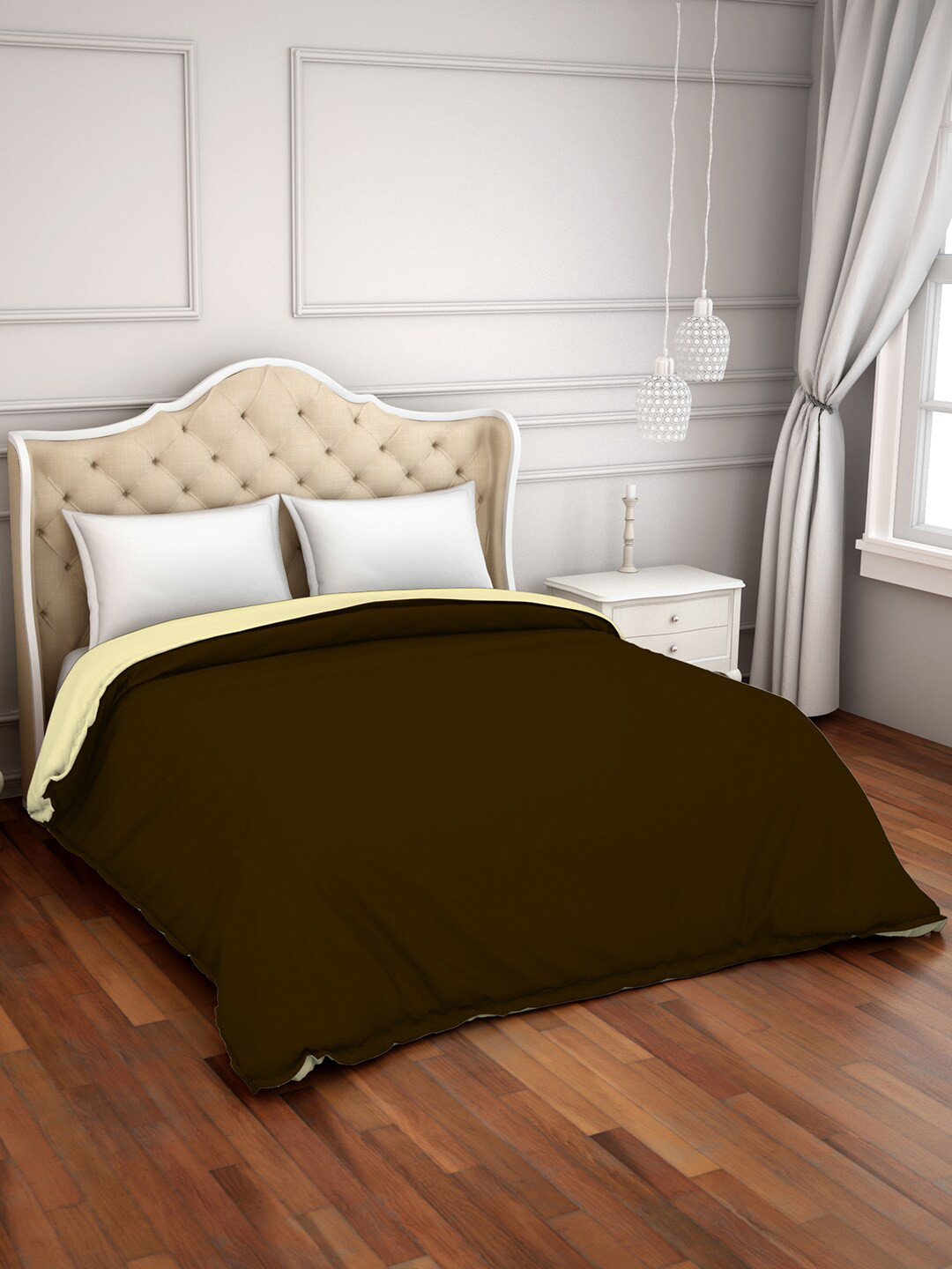 

SPACES Hygro Brown Pure Cotton AC Room 120 GSM Double Bed Quilt