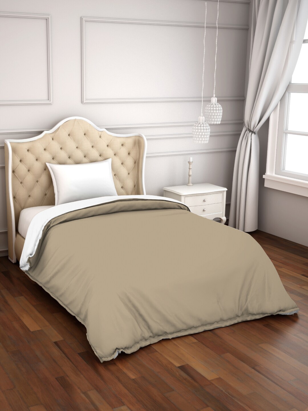 

SPACES Hygro Brown Pure Cotton AC Room 120 GSM Single Bed Quilt
