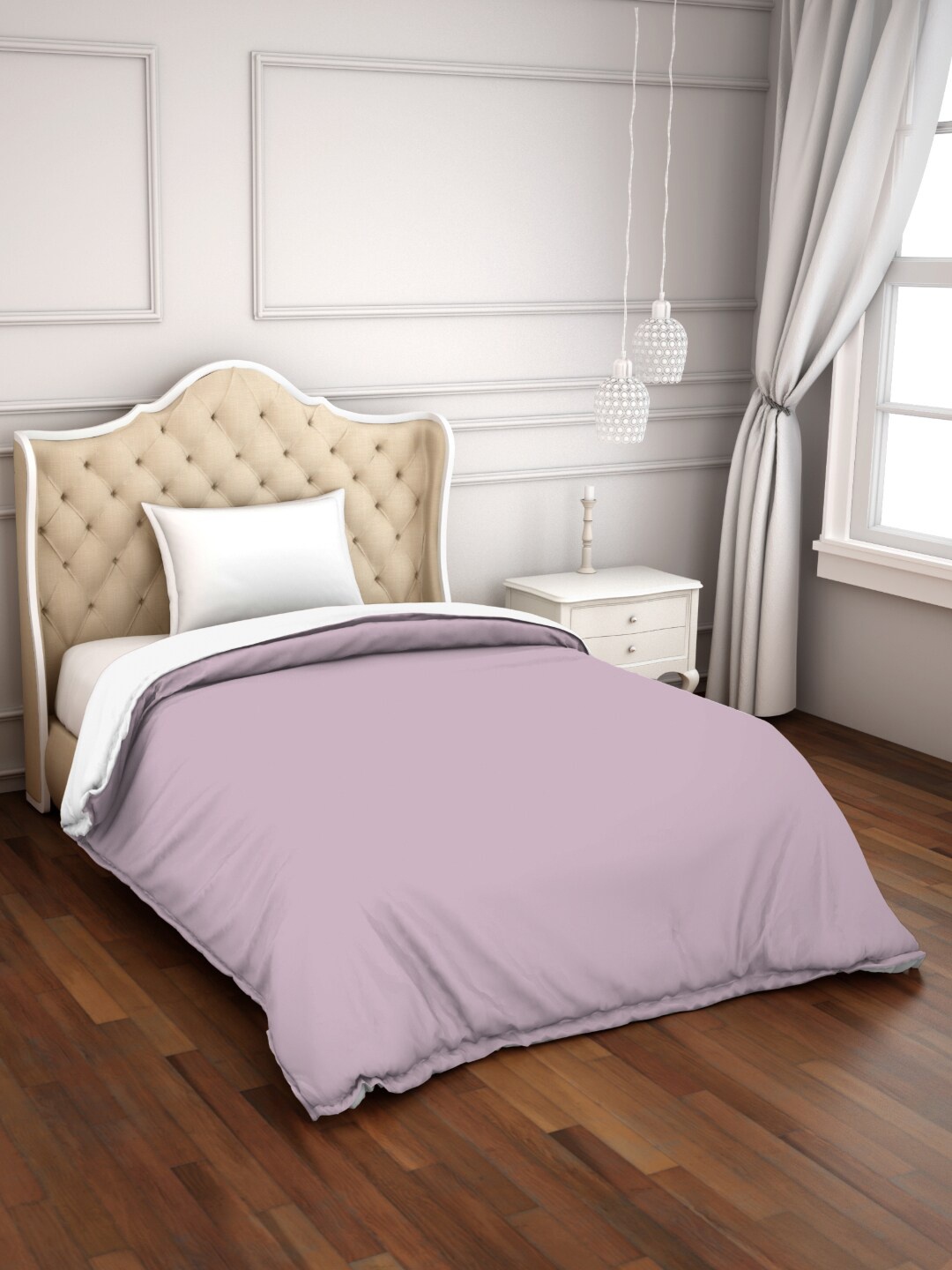 

SPACES Hygro Violet Pure Cotton AC Room 120 GSM Single Bed Quilt