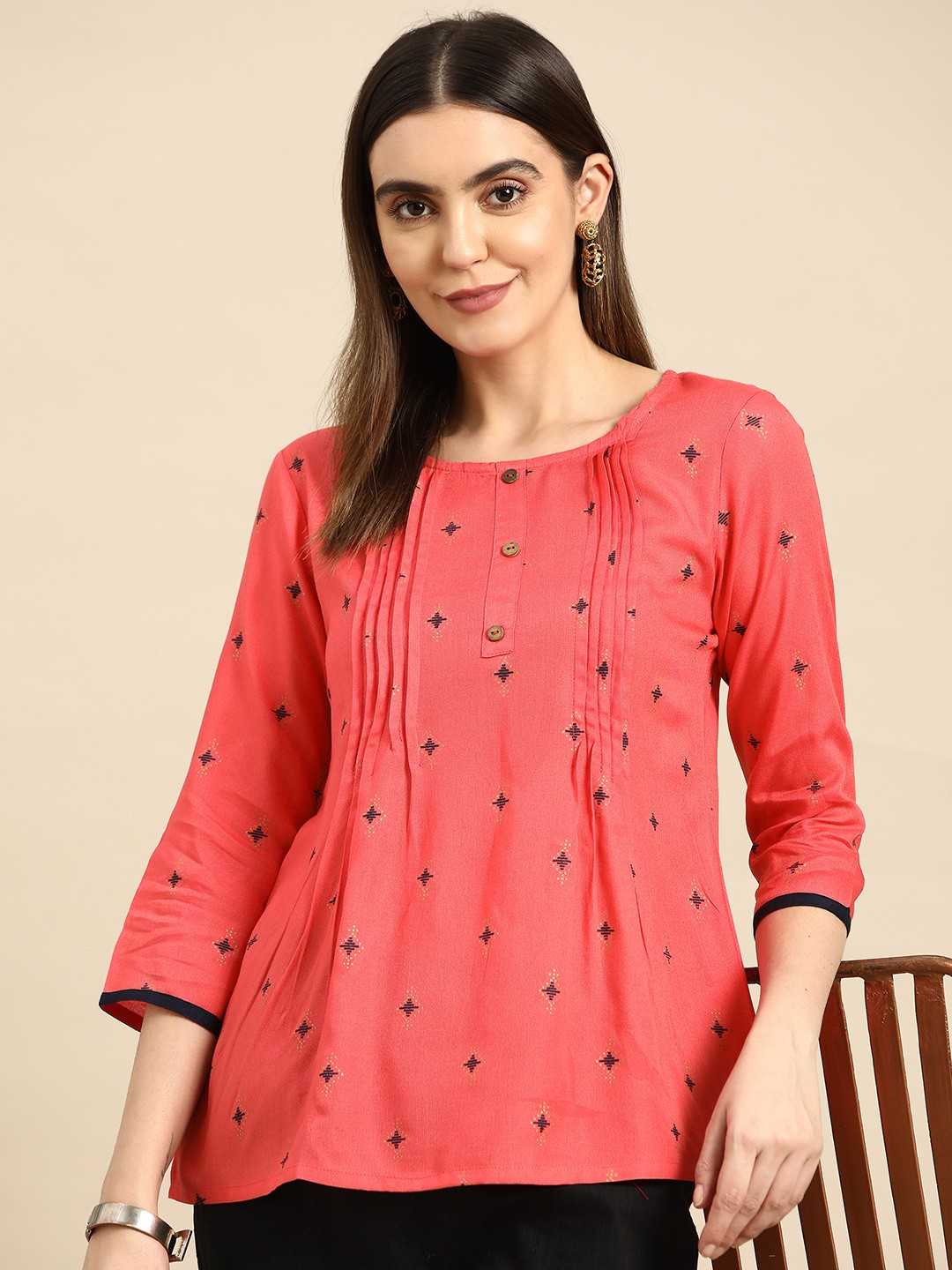 

Anouk Coral Printed Kurti