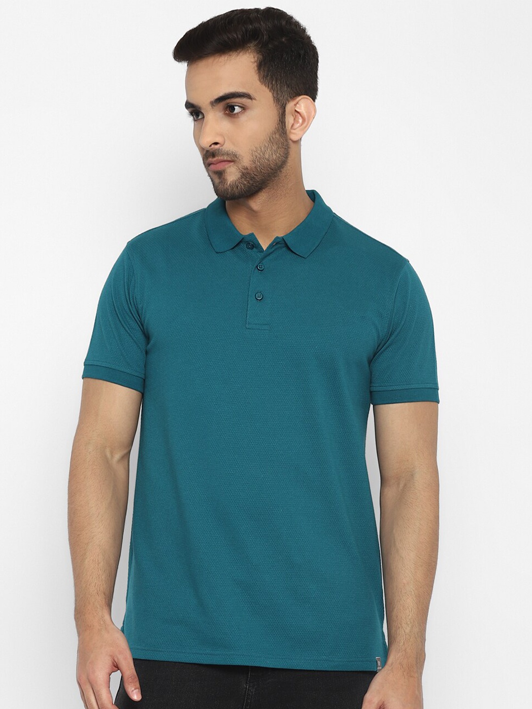 

Red Chief Pique Short Sleeve Polo Collar Cotton T-shirt, Teal