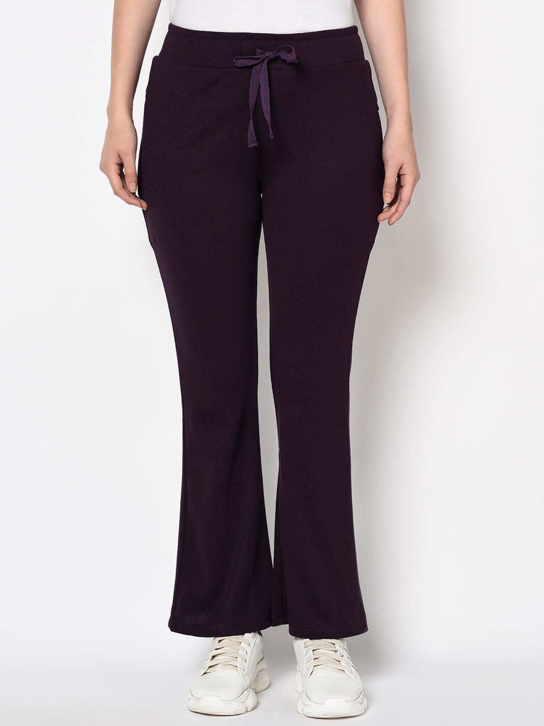 

Miss Grace Bootcut-Fit Cotton Track Pant, Burgundy